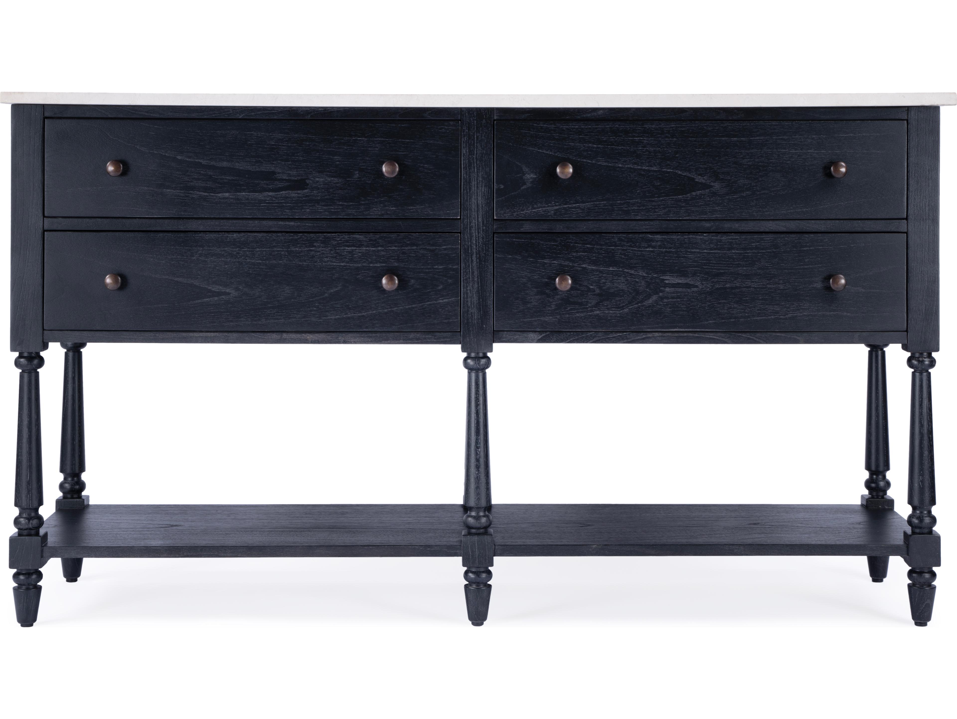 Butler Danielle 65" Mahogany Wood Washed Black Sideboard