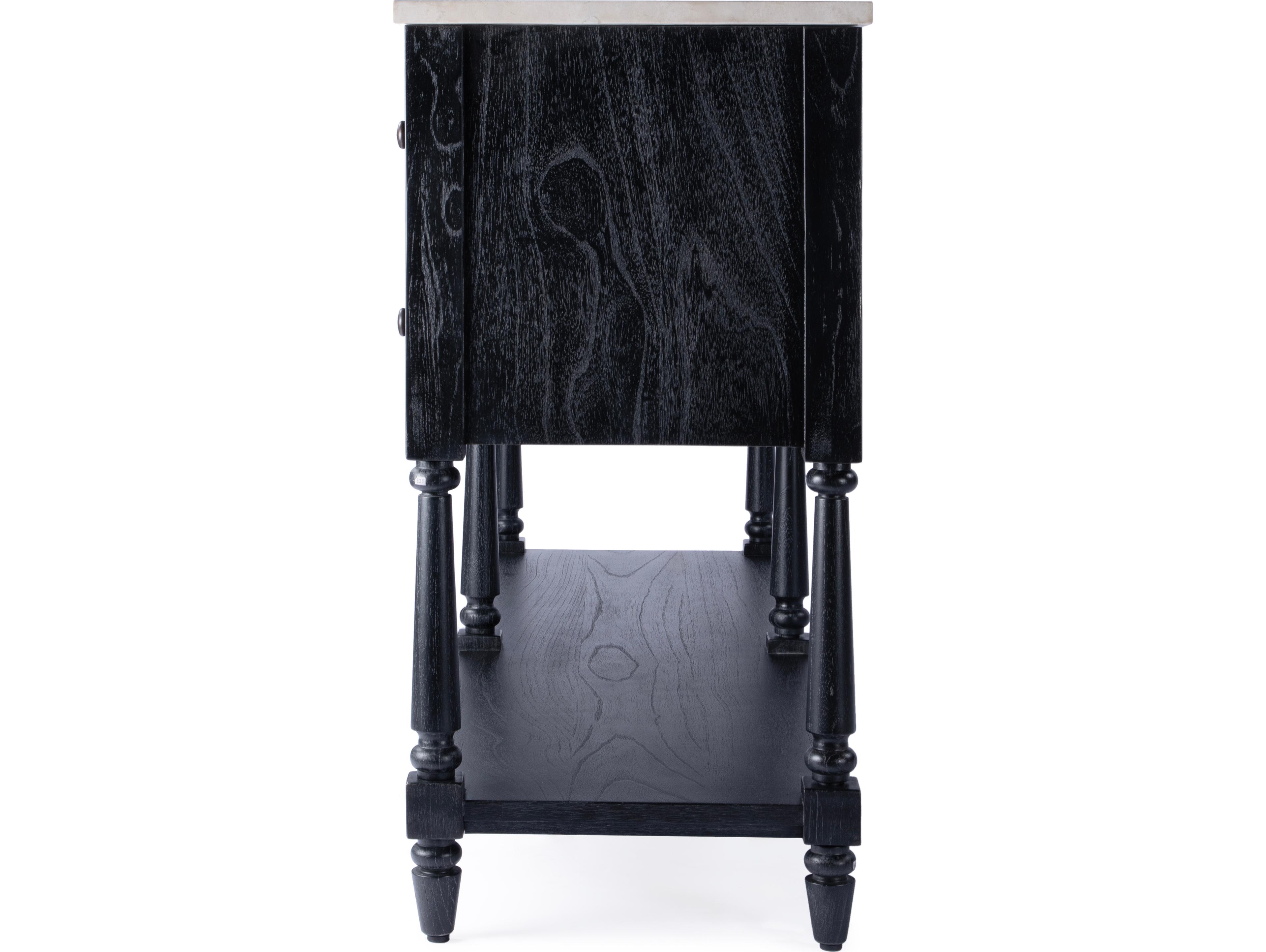 Butler Danielle 65" Mahogany Wood Washed Black Sideboard