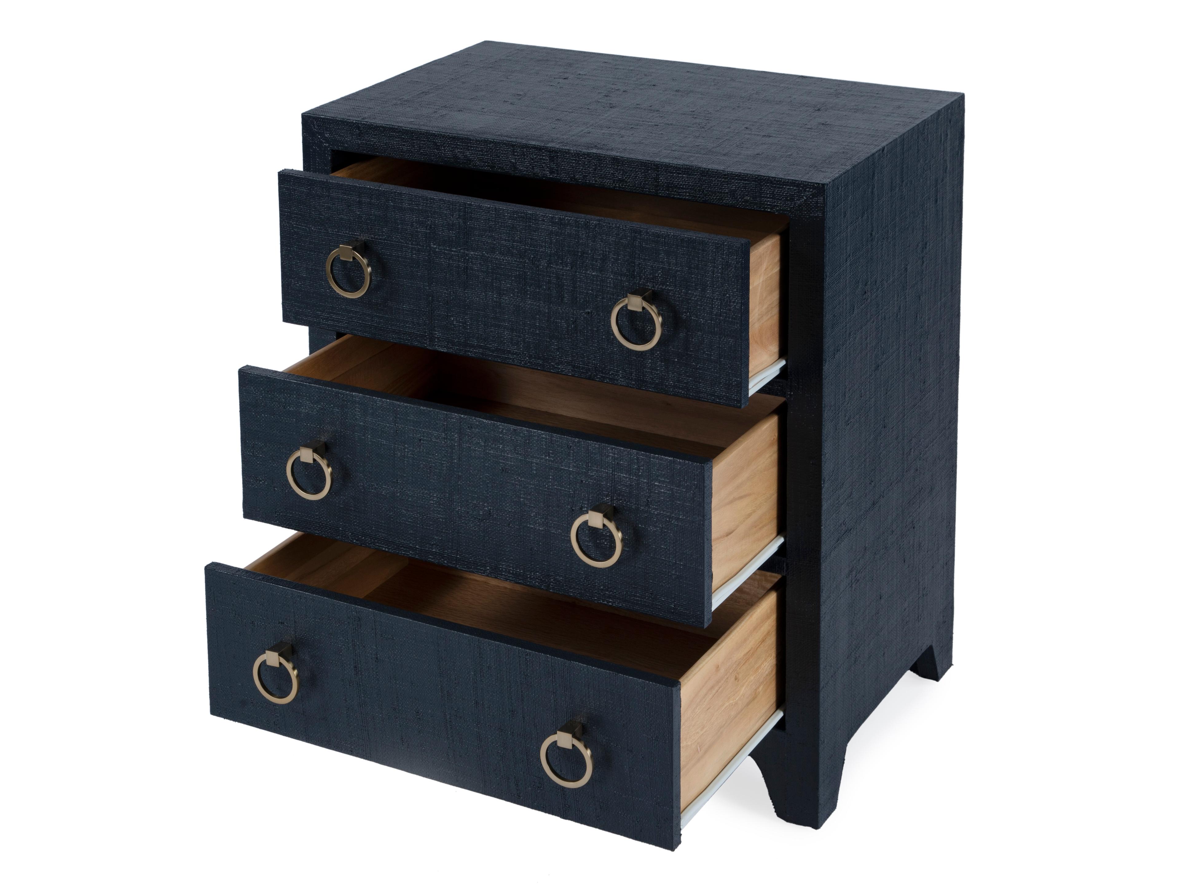 Butler Bar Harbor 3-Drawers Blue Nightstand