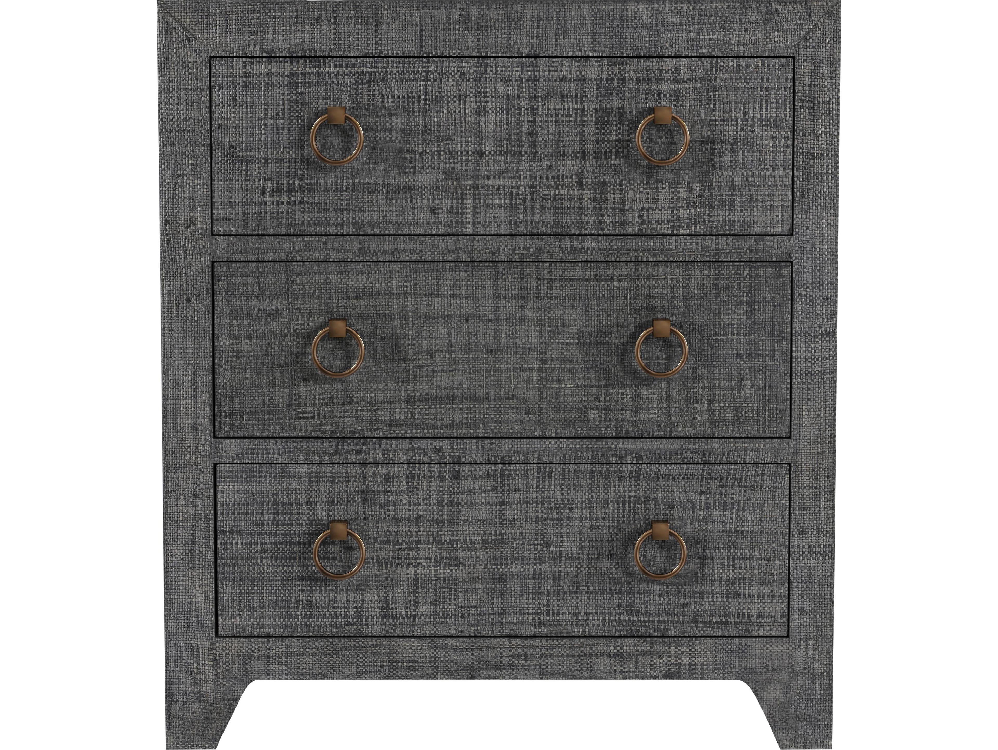 Butler Bar Harbor 3-Drawers Gray Beech Wood Nightstand