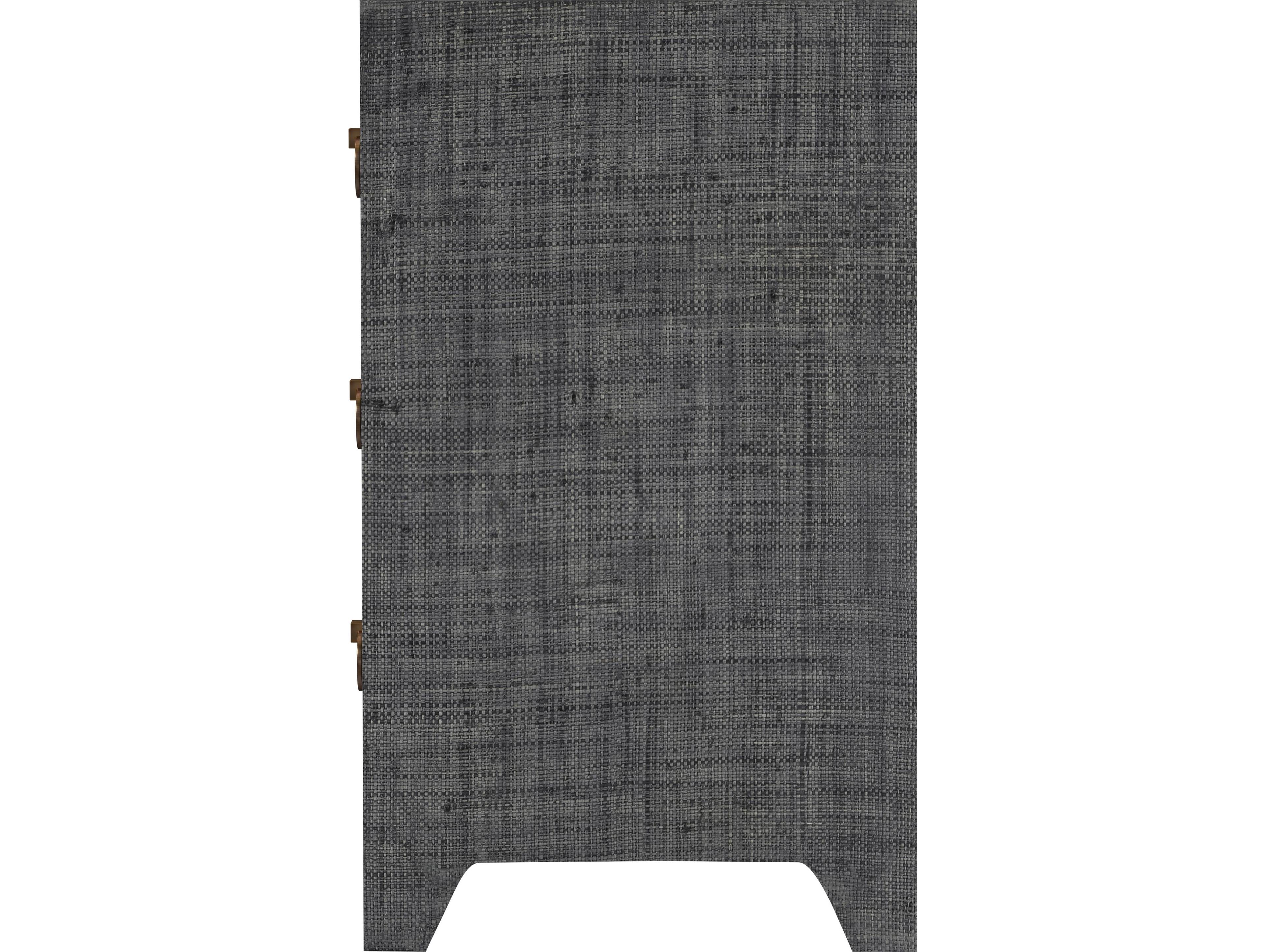 Butler Bar Harbor 3-Drawers Gray Beech Wood Nightstand