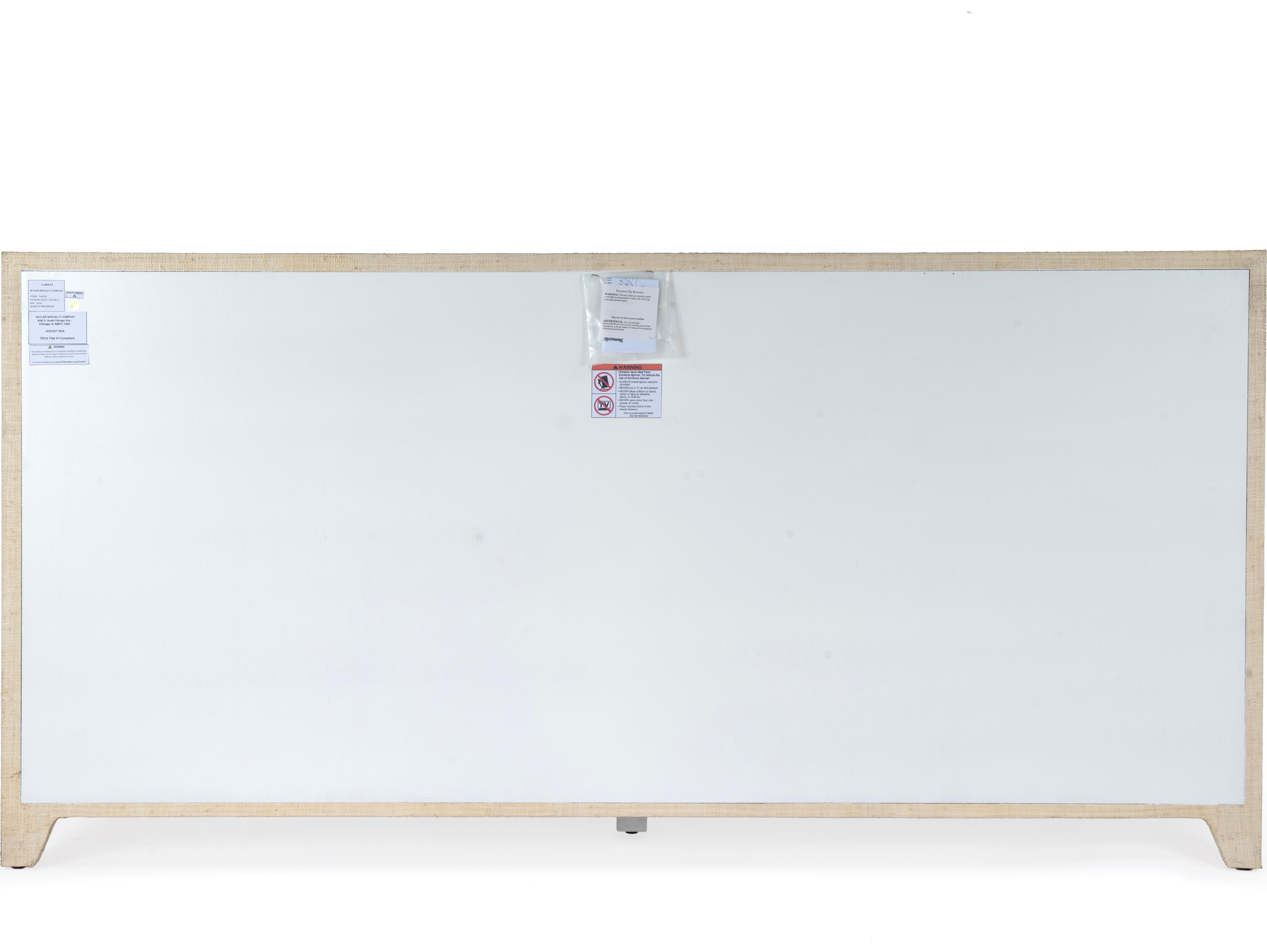 Butler Bar Harbor 70" Natural Raffia Sideboard