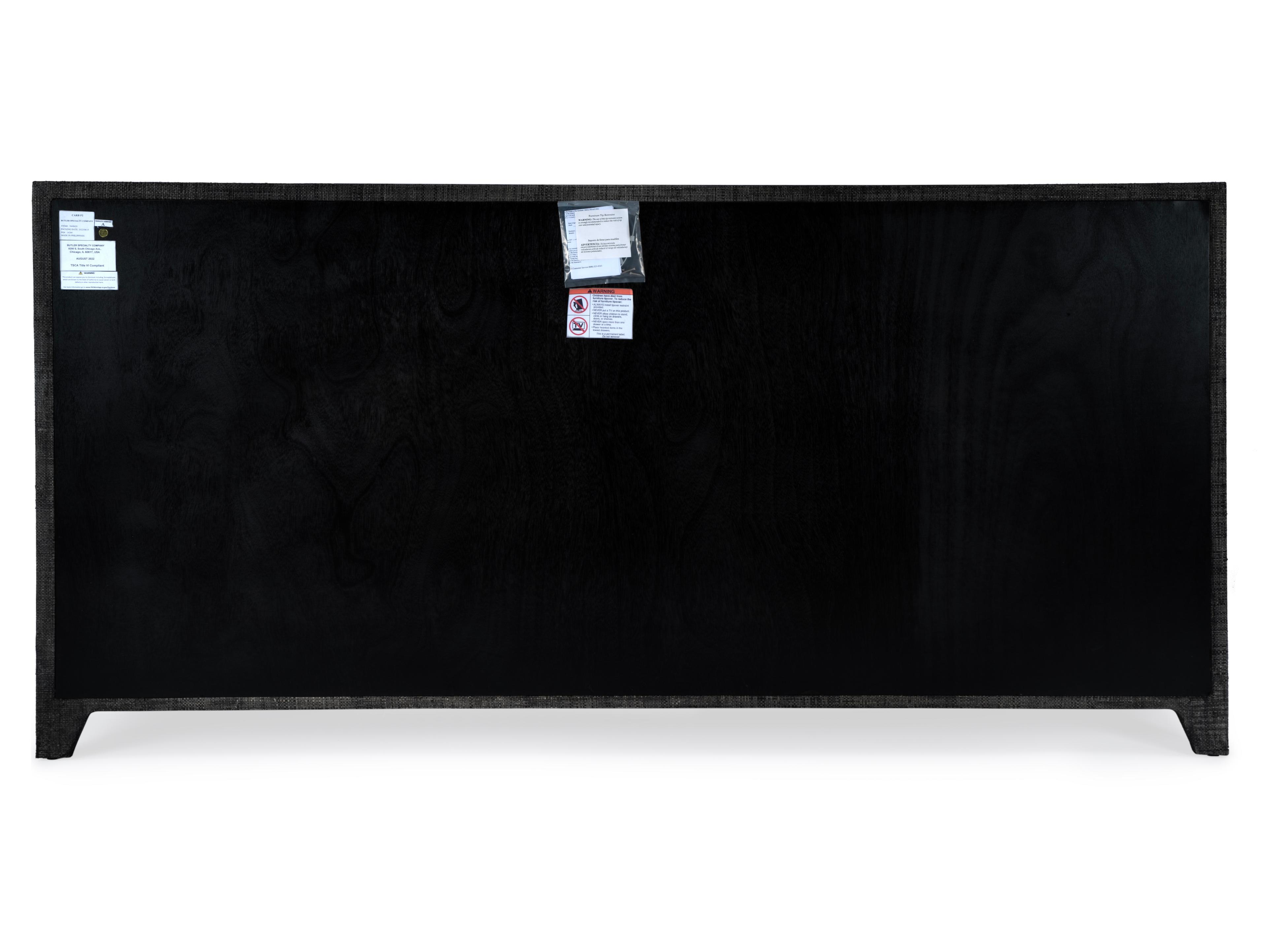 Butler Bar Harbor 70" Charcoal Raffia Sideboard