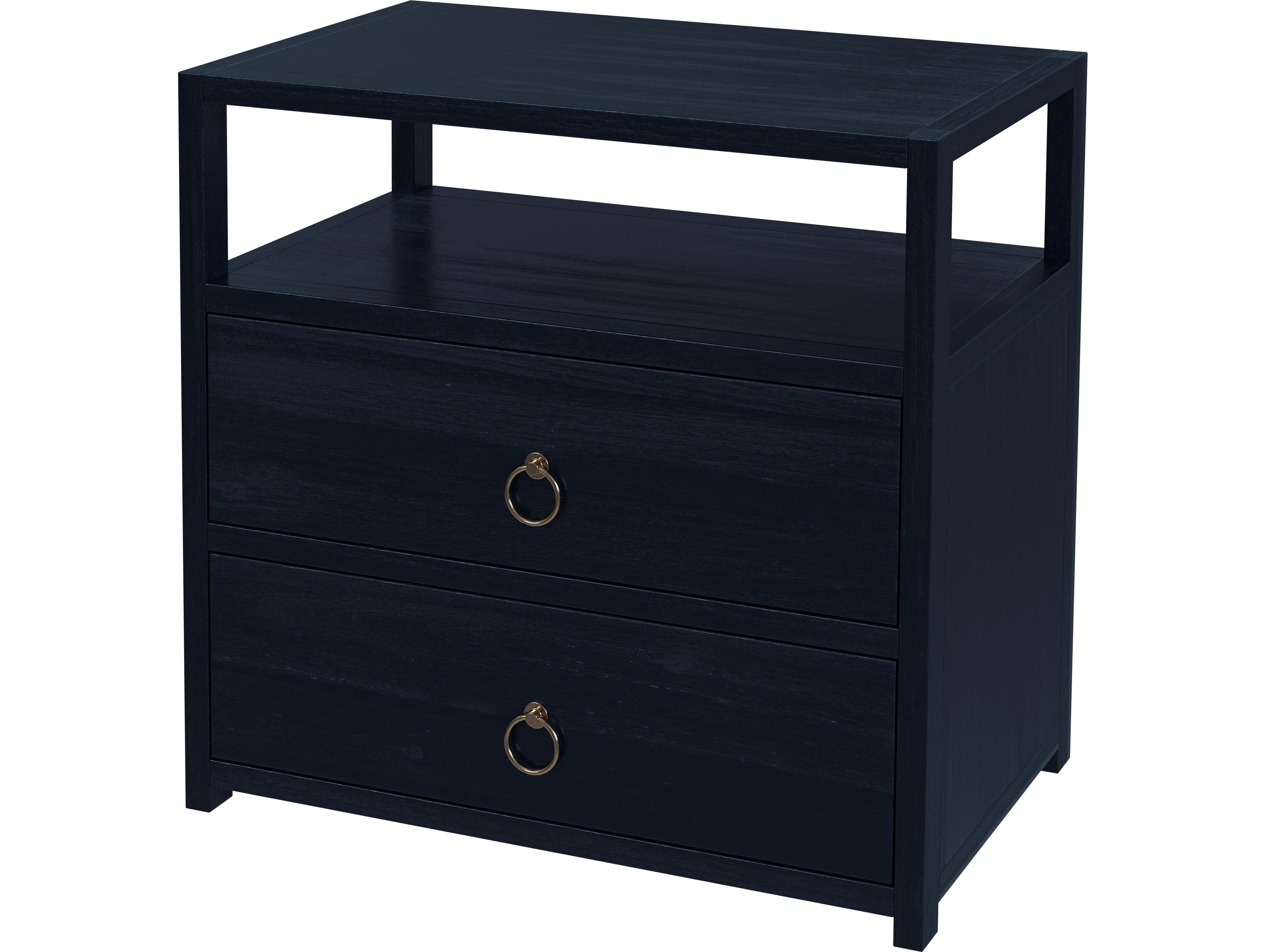 Butler Lark 2-Drawers Acacia Wood Nightstand