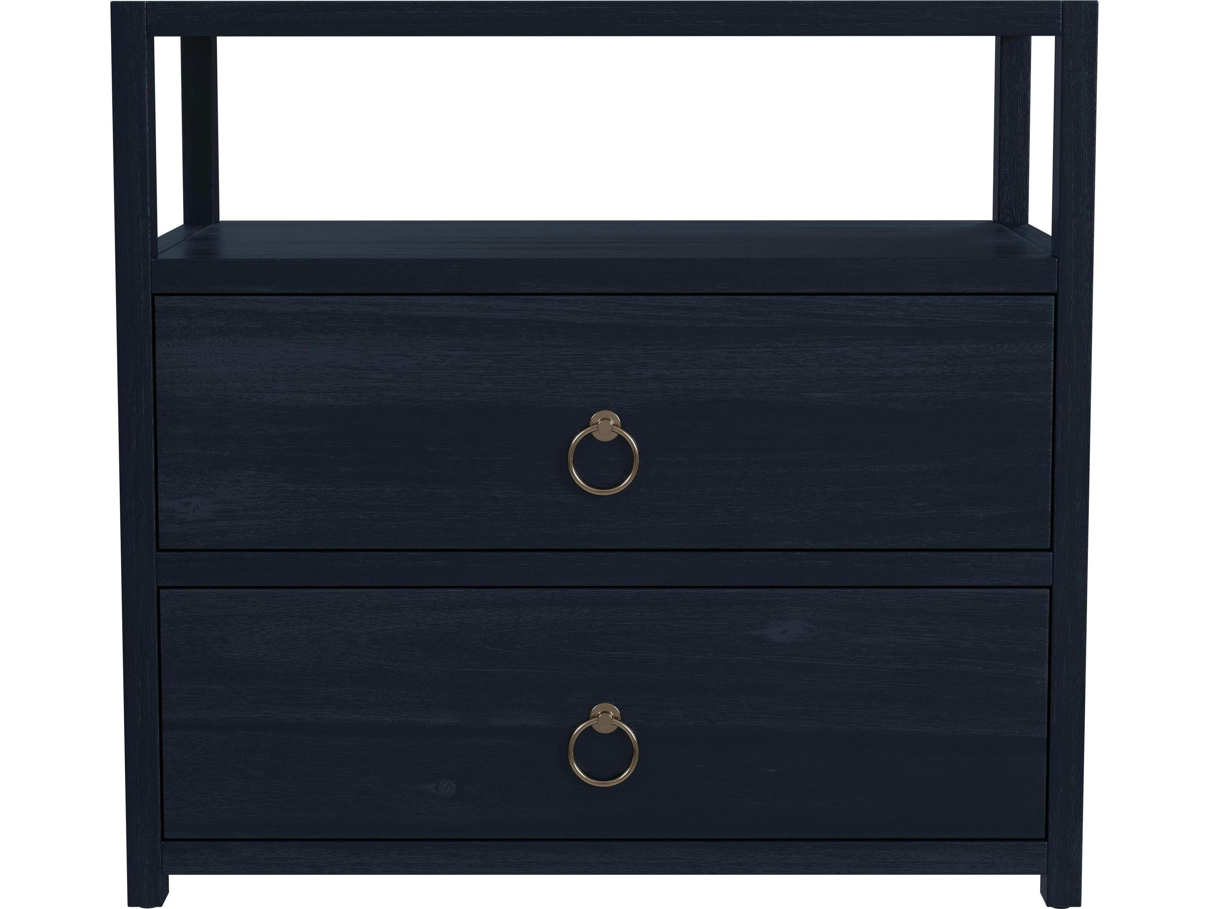 Butler Lark 2-Drawers Acacia Wood Nightstand