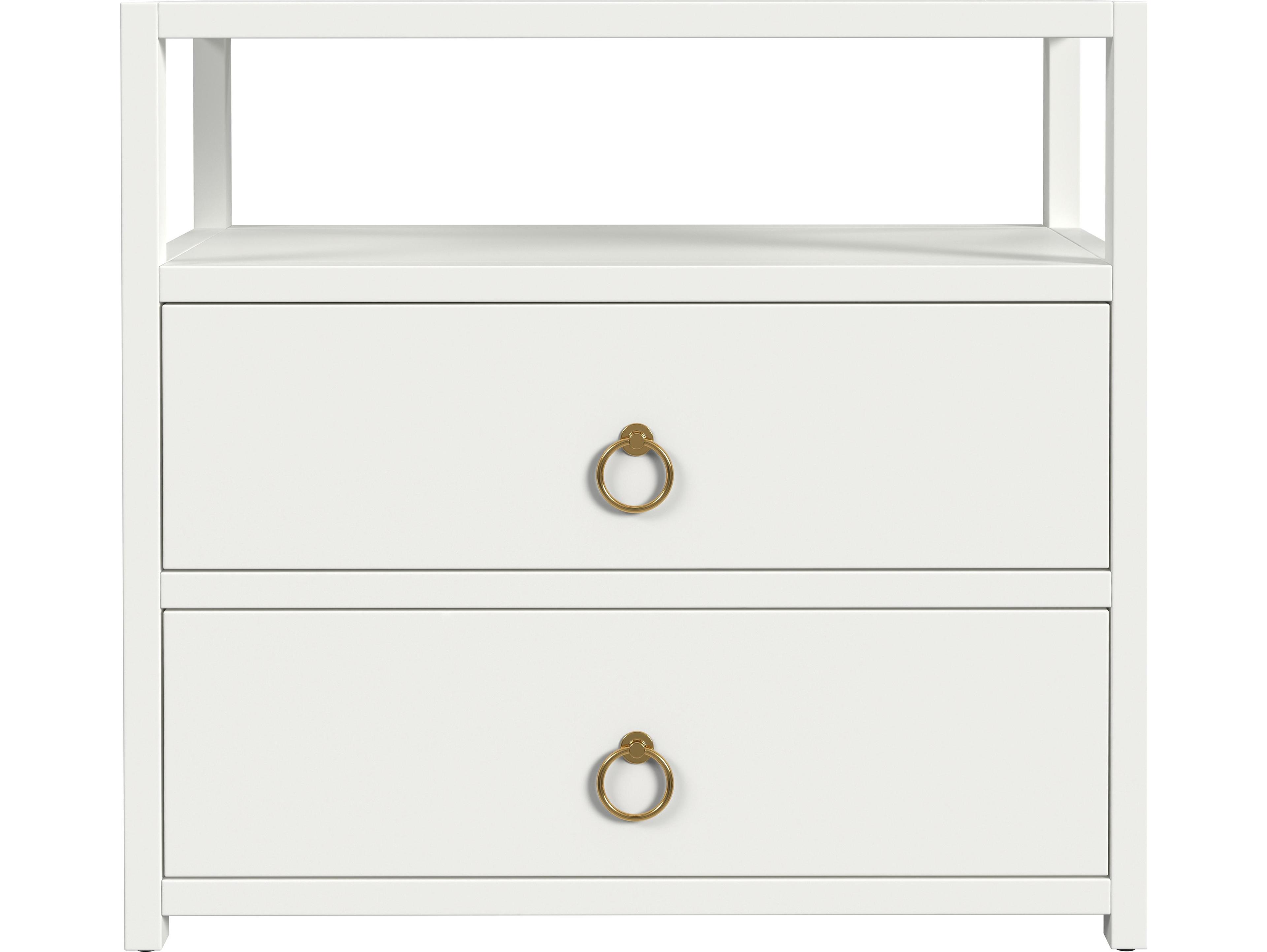 Butler Lark 2-Drawers Acacia Wood Nightstand