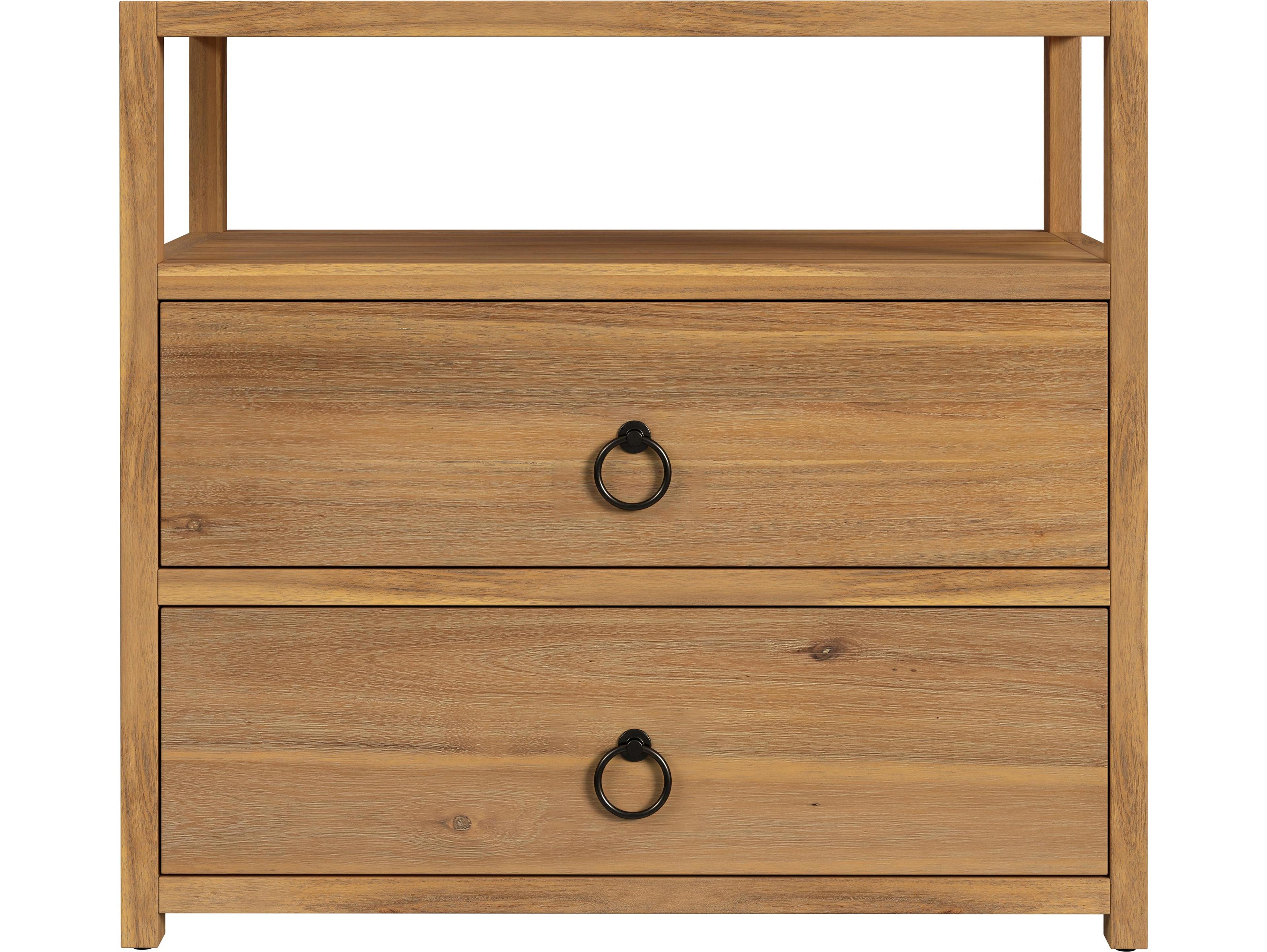 Butler Lark 2-Drawers Pine Wood Nightstand
