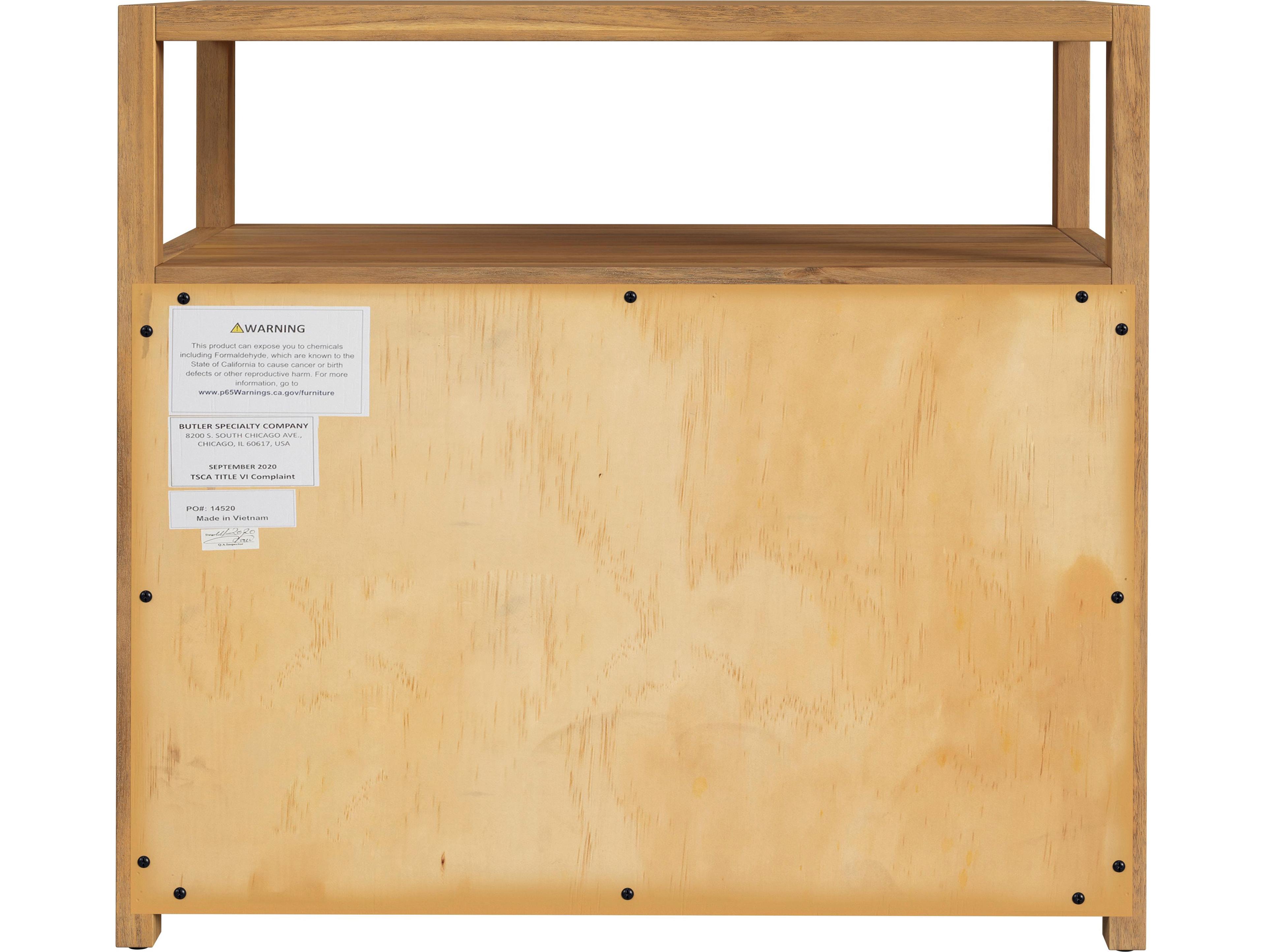 Butler Lark 2-Drawers Pine Wood Nightstand