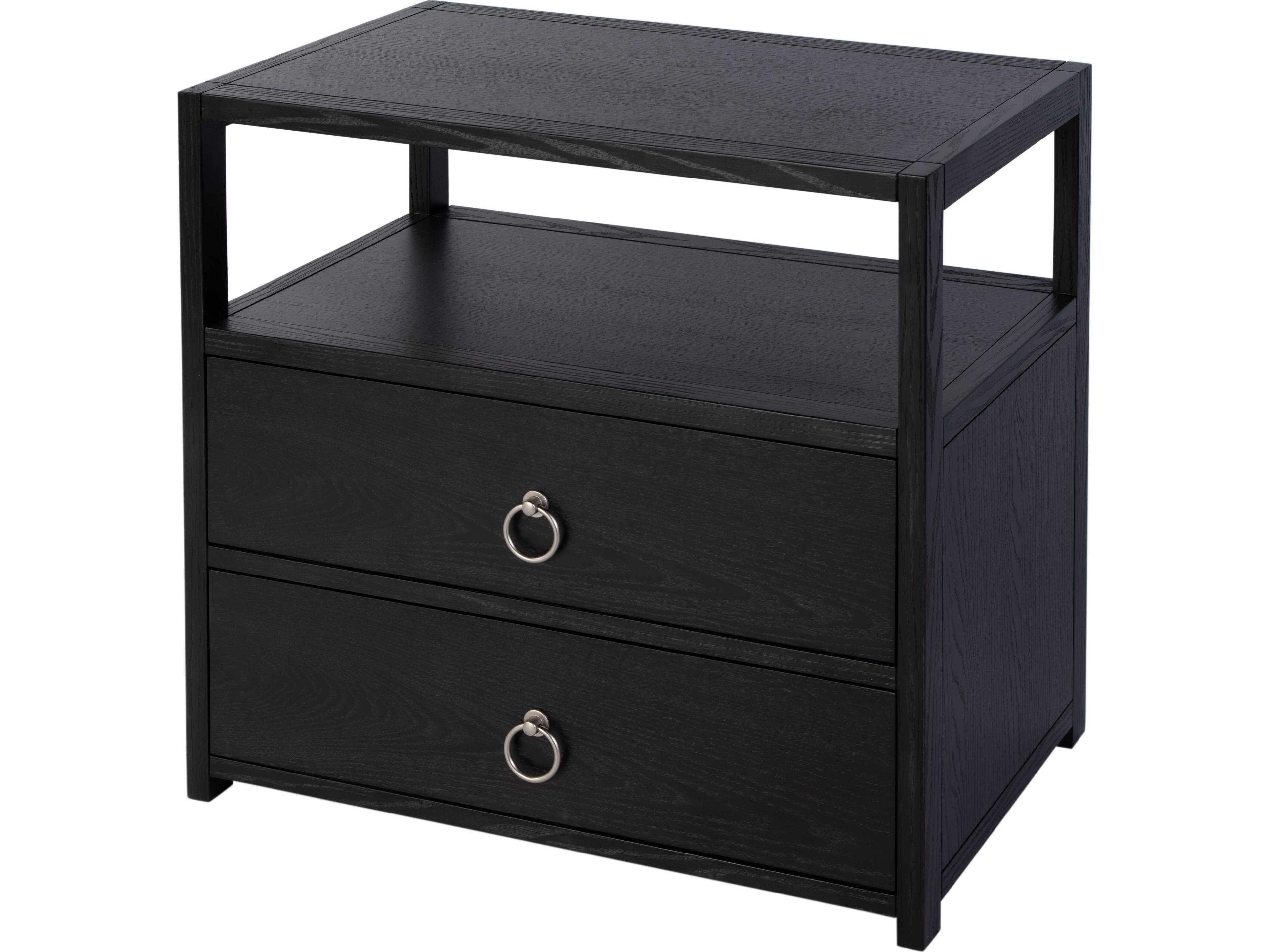 Butler Lark 2-Drawers Acacia Wood Nightstand