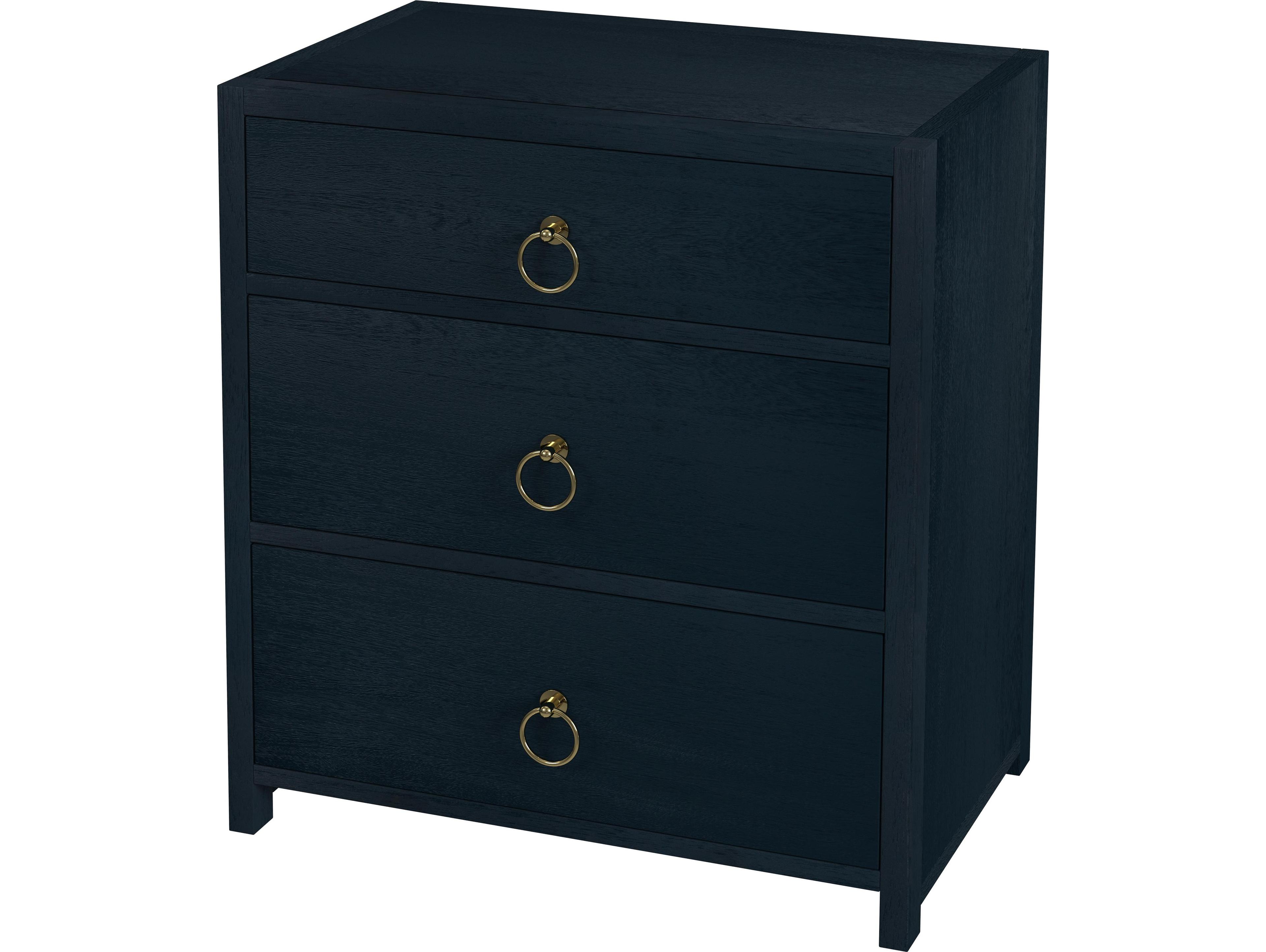 Butler Lark 3-Drawers Acacia Wood Nightstand