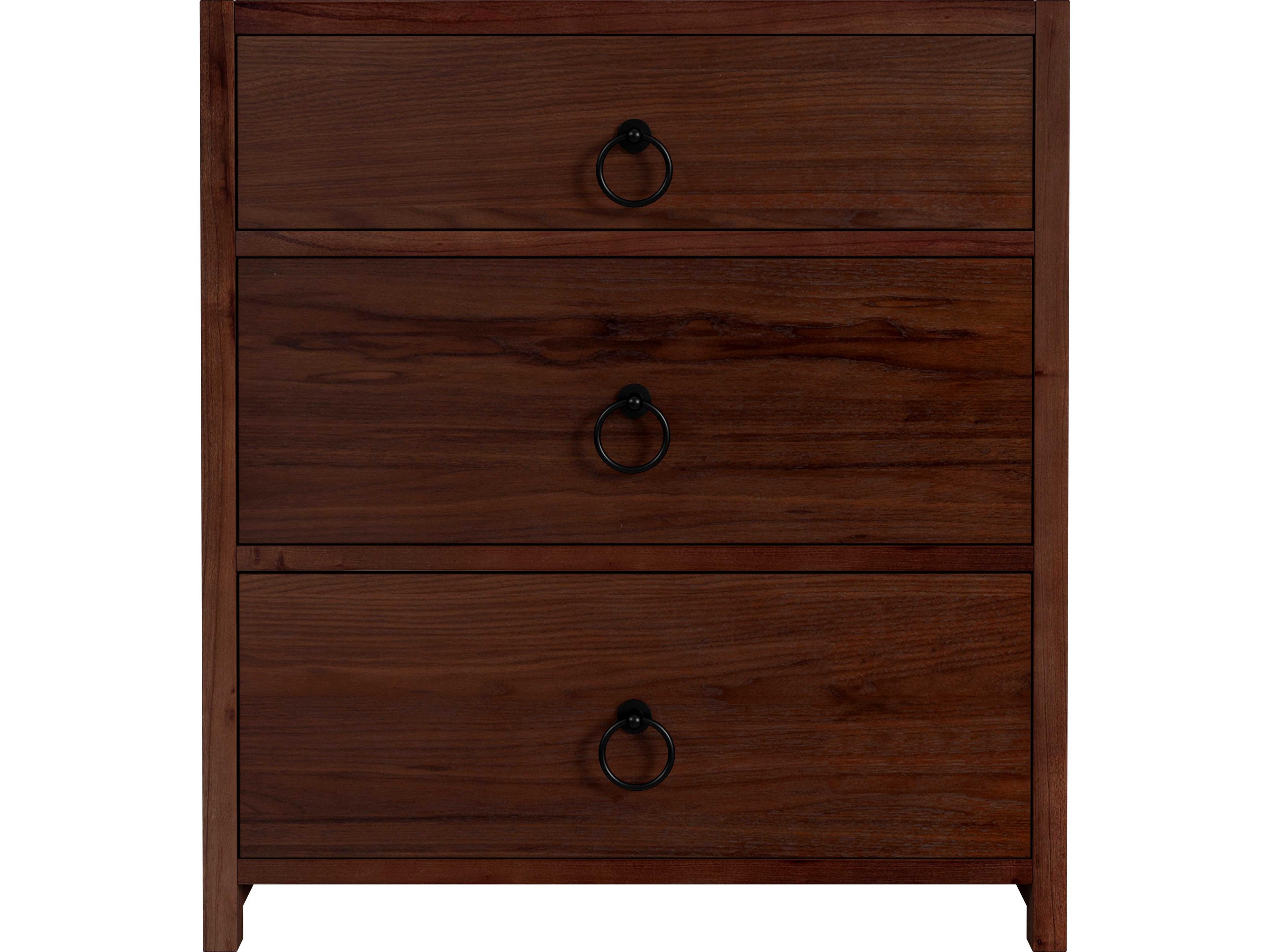Butler Lark 3-Drawers Acacia Wood Nightstand