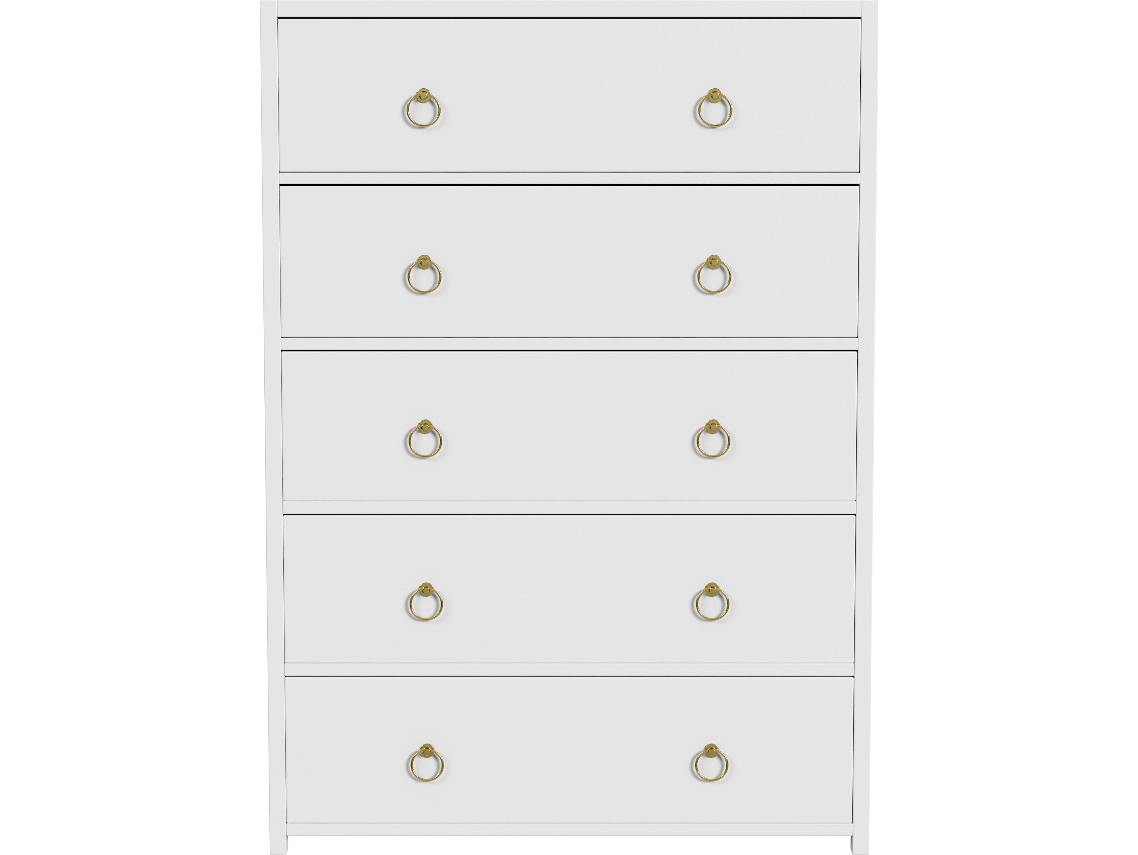 Butler Lark 5-Drawers Acacia Wood Dresser