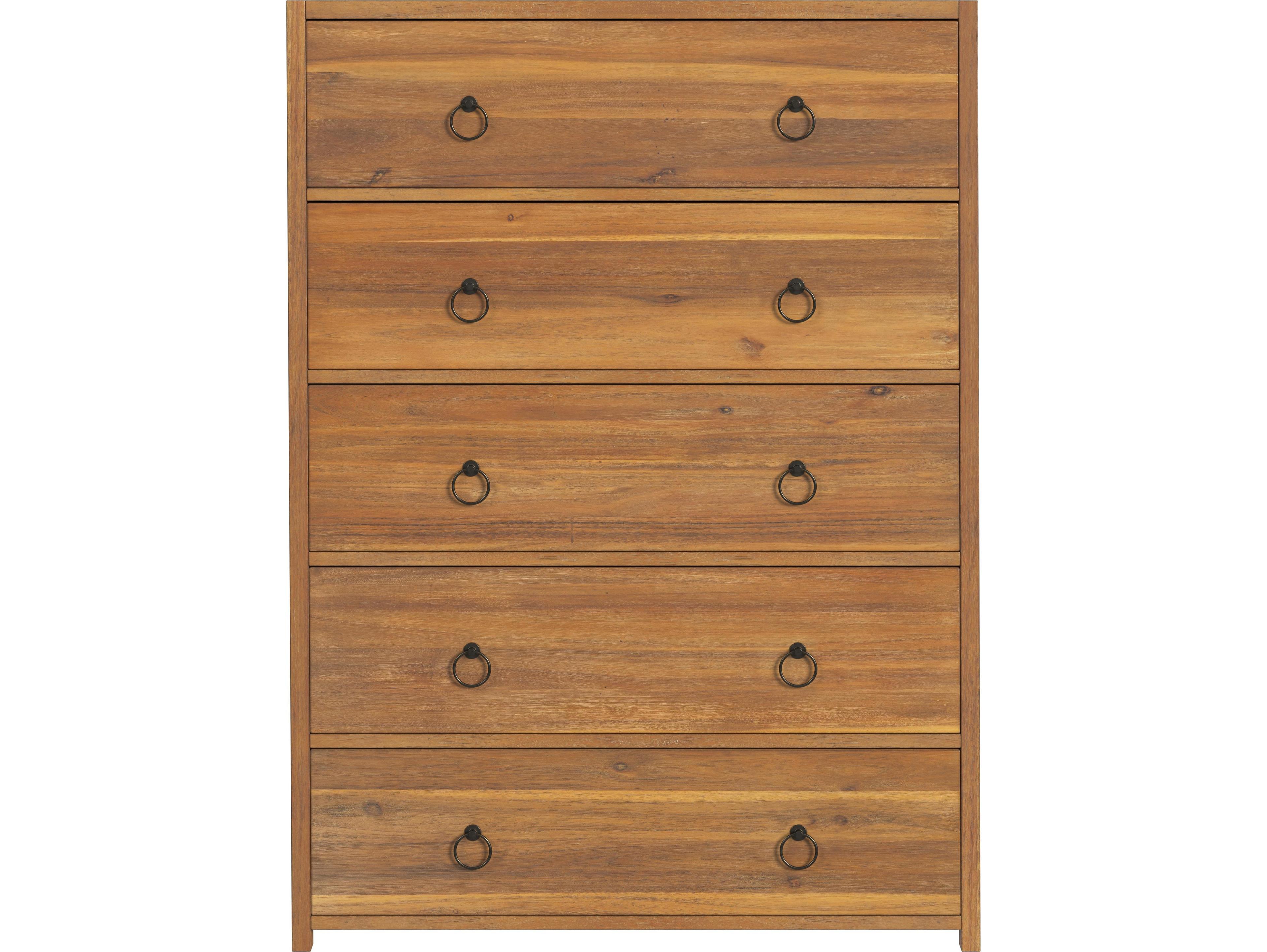 Butler Lark 5-Drawers Pine Wood Dresser