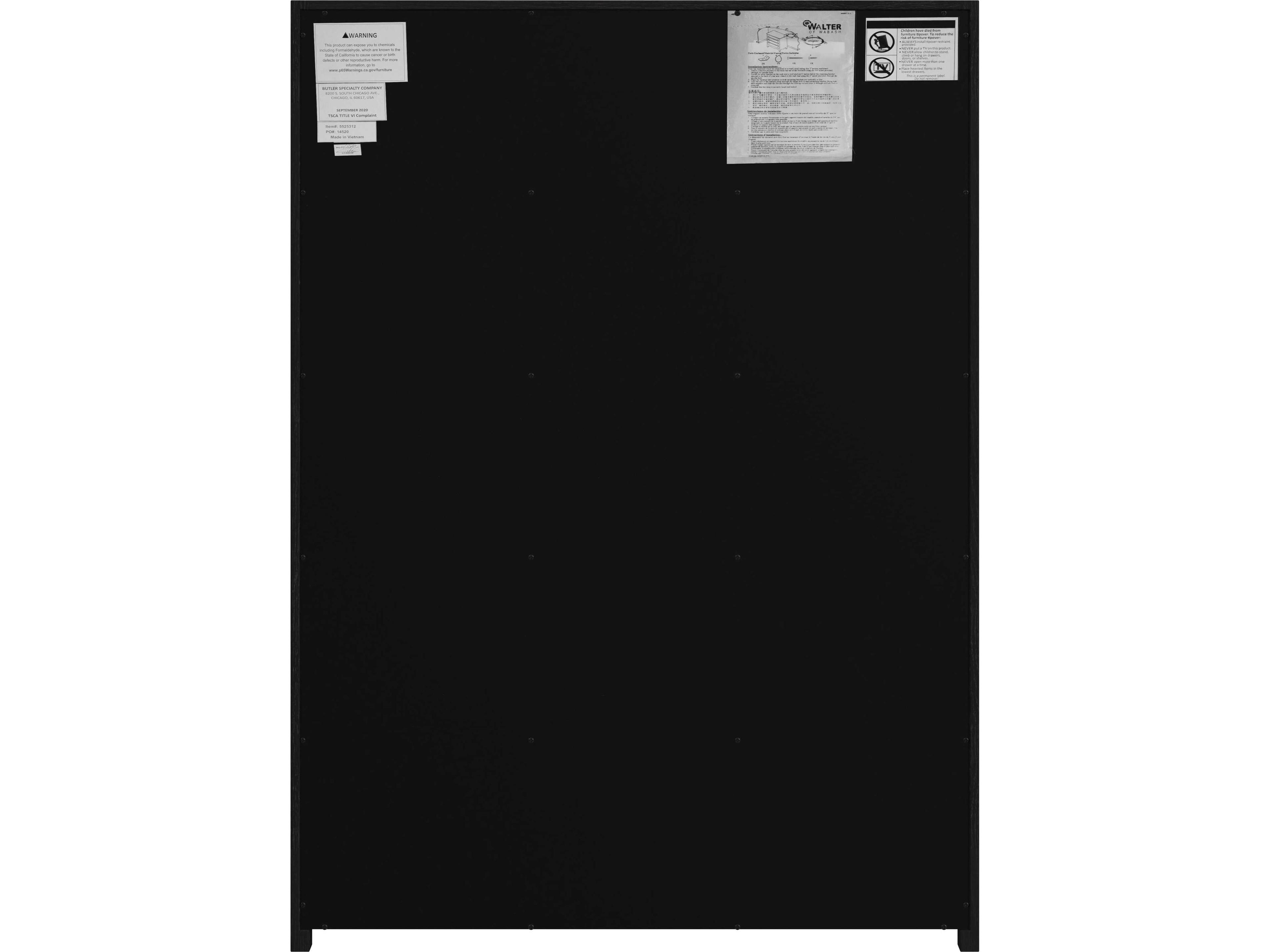 Butler Lark 5-Drawers Acacia Wood Dresser