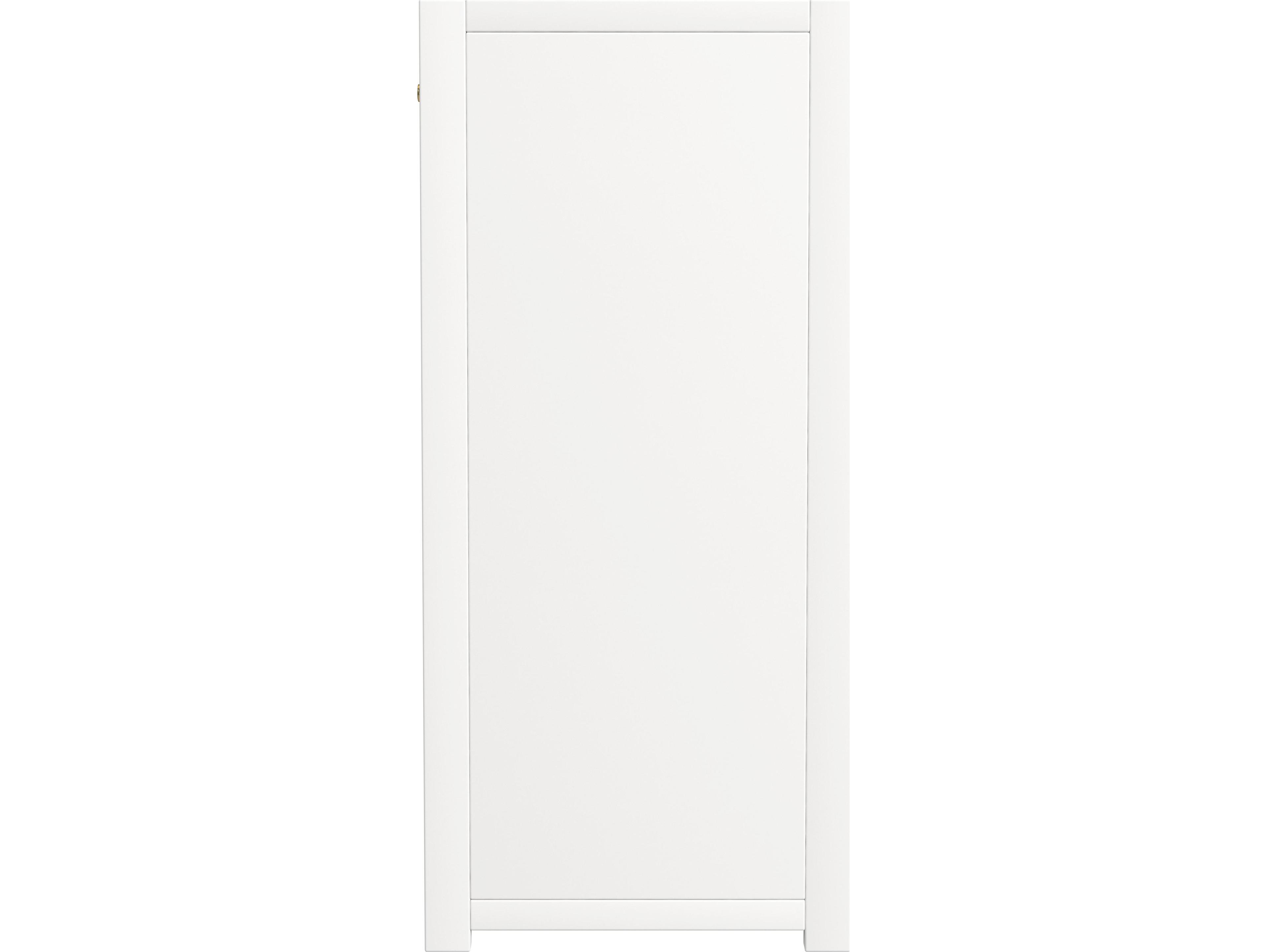 Butler Lark White Acacia Wood Accent Cabinet