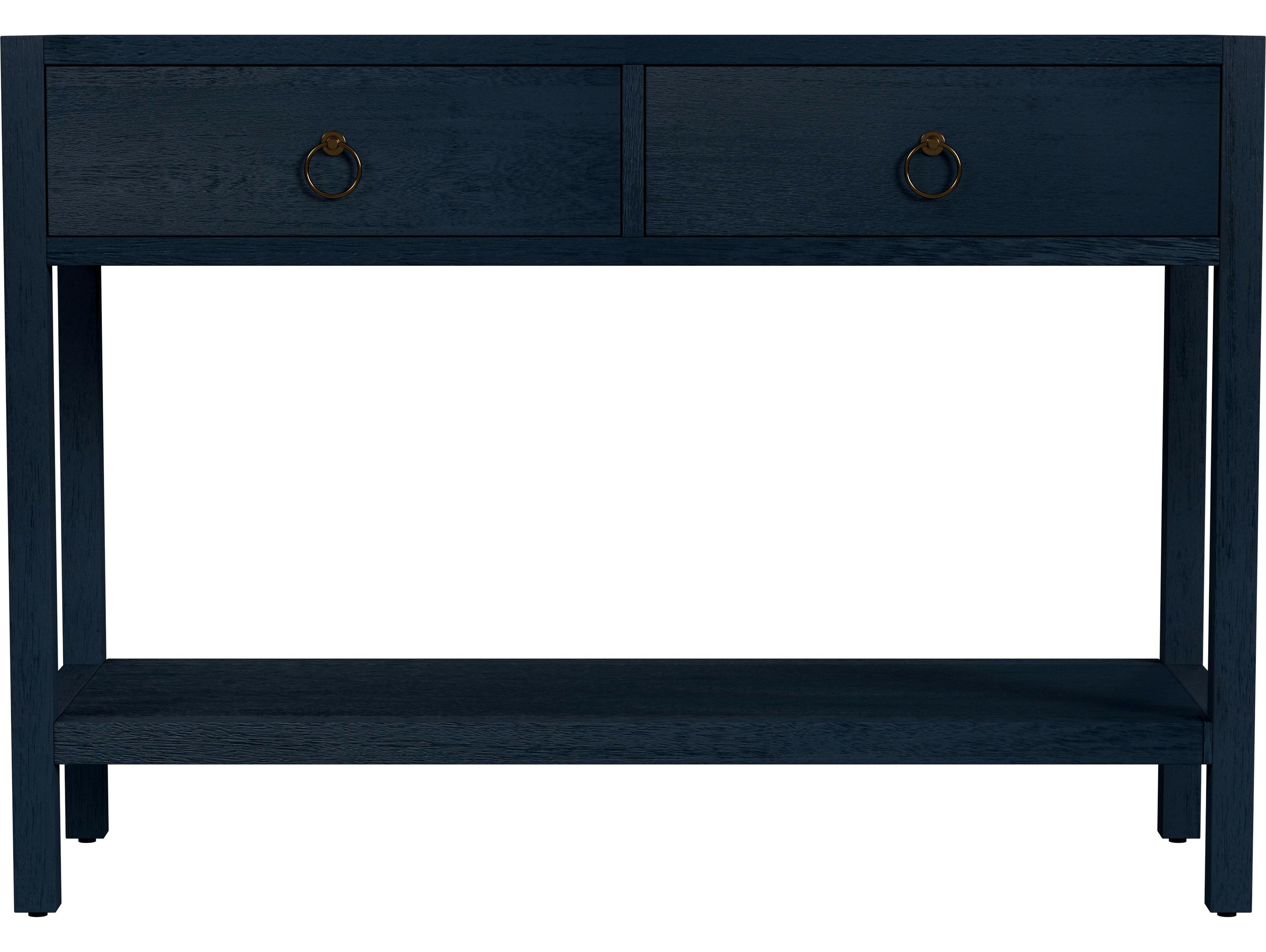Butler Lark Rectangular Wood Navy Blue Console Table