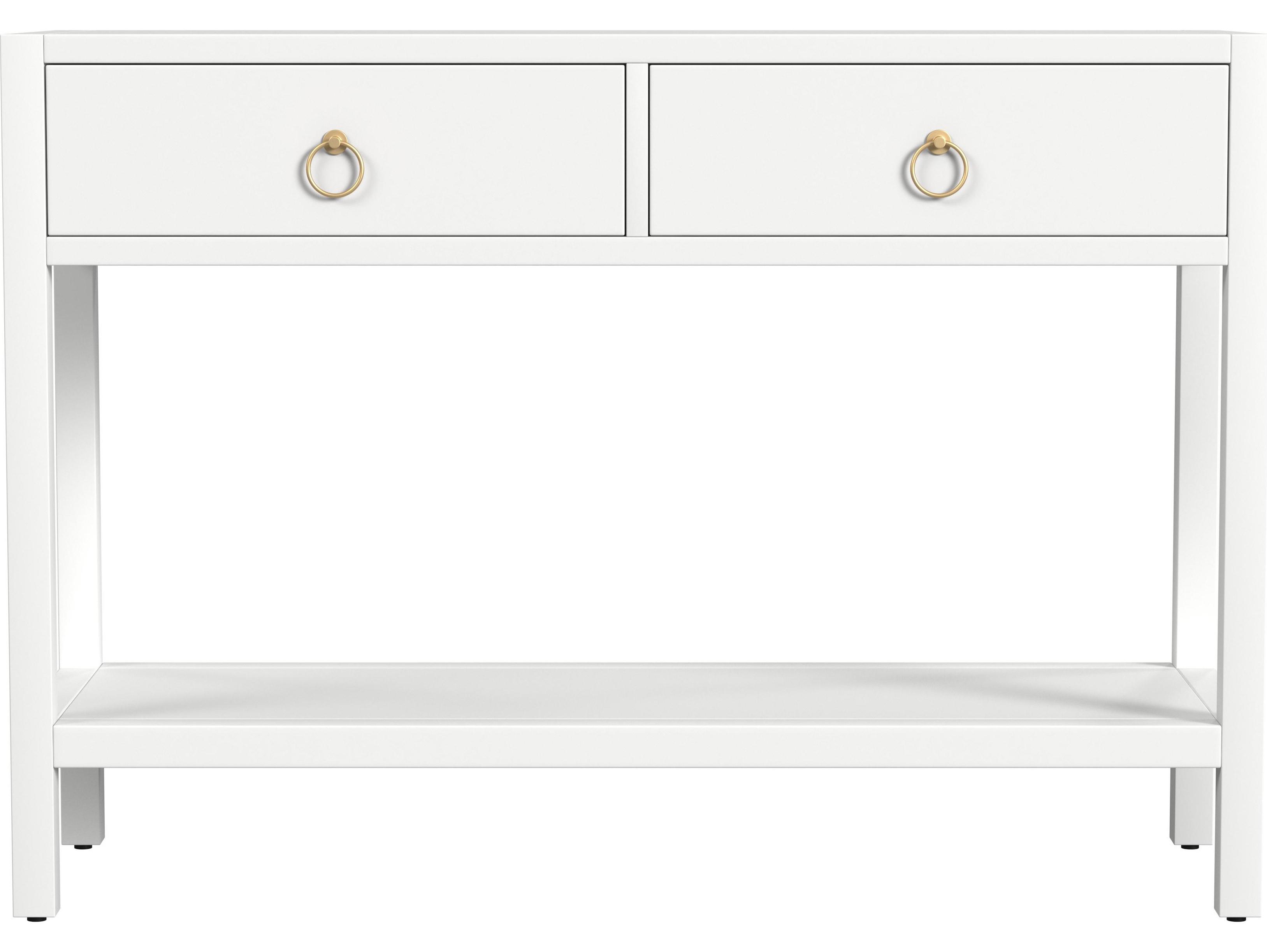 Butler Lark Rectangular Wood White Console Table