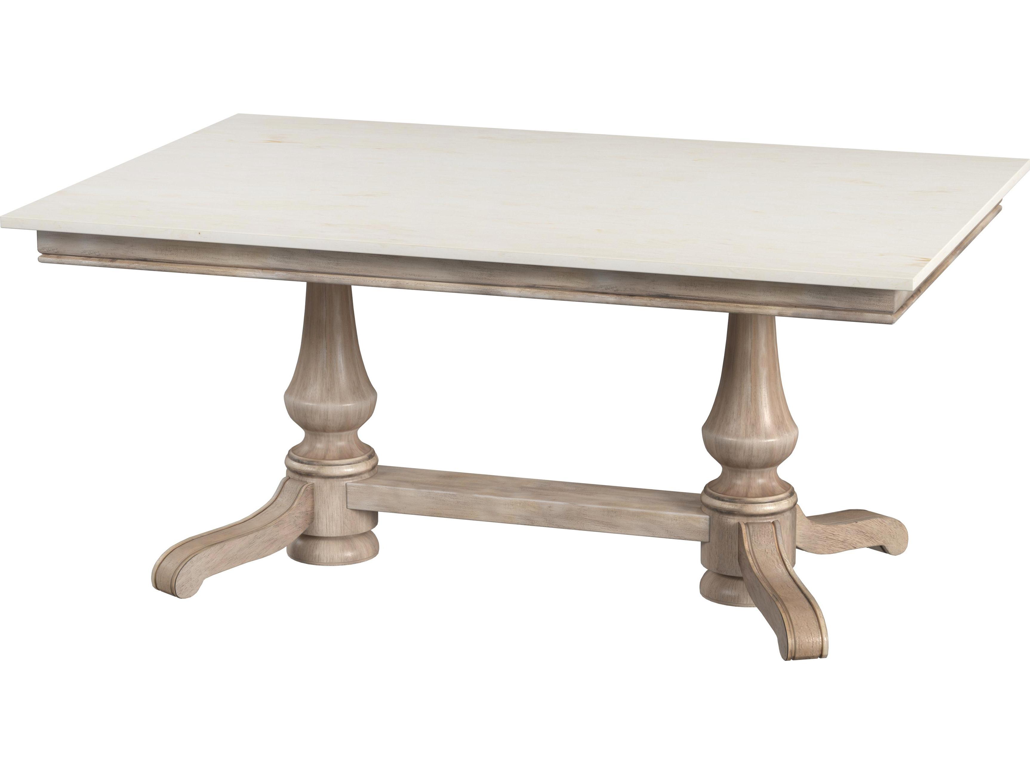 Butler Danielle Rectangular Marble Sandalwood Beige Dining Table
