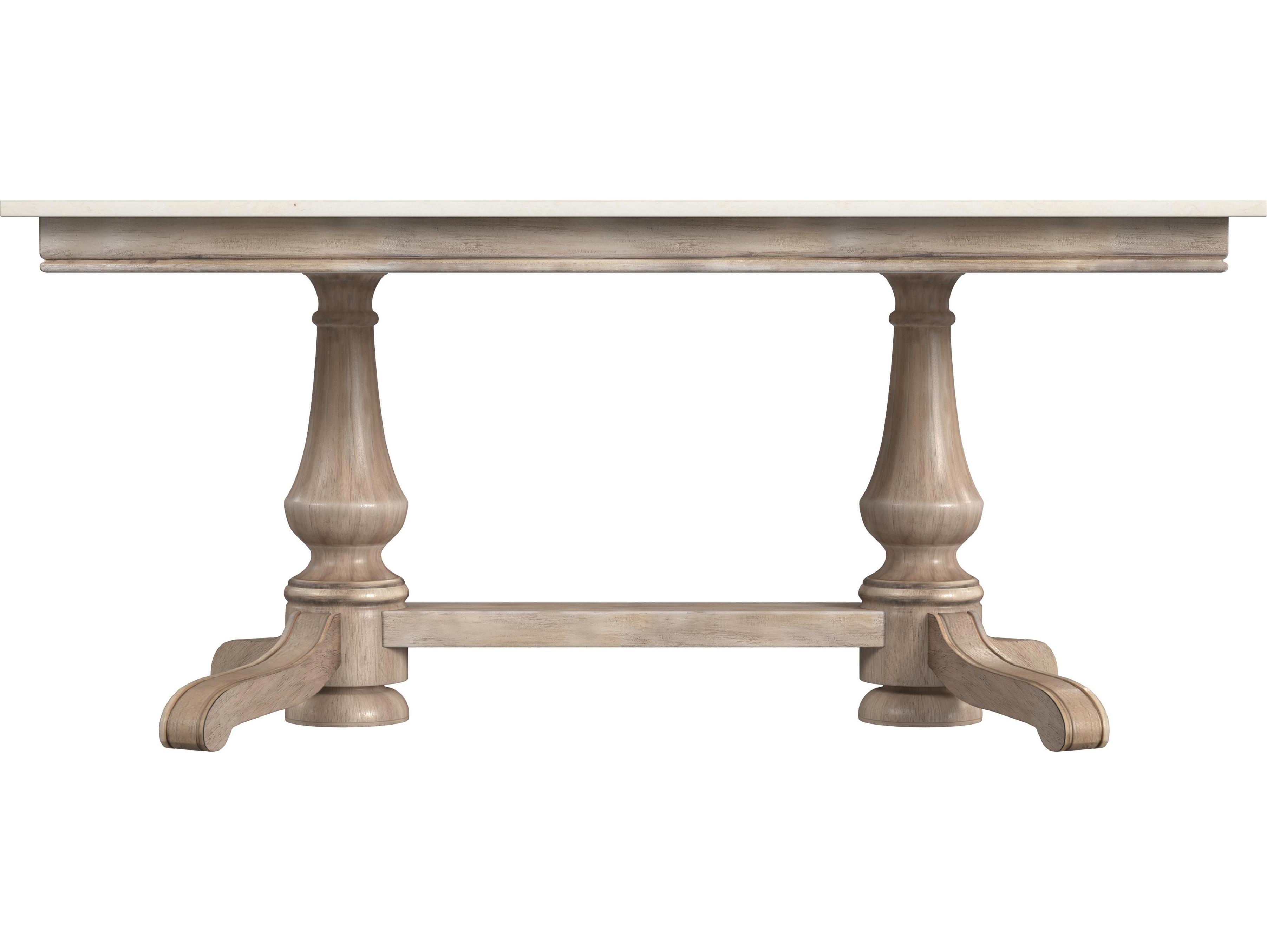 Butler Danielle Rectangular Marble Sandalwood Beige Dining Table