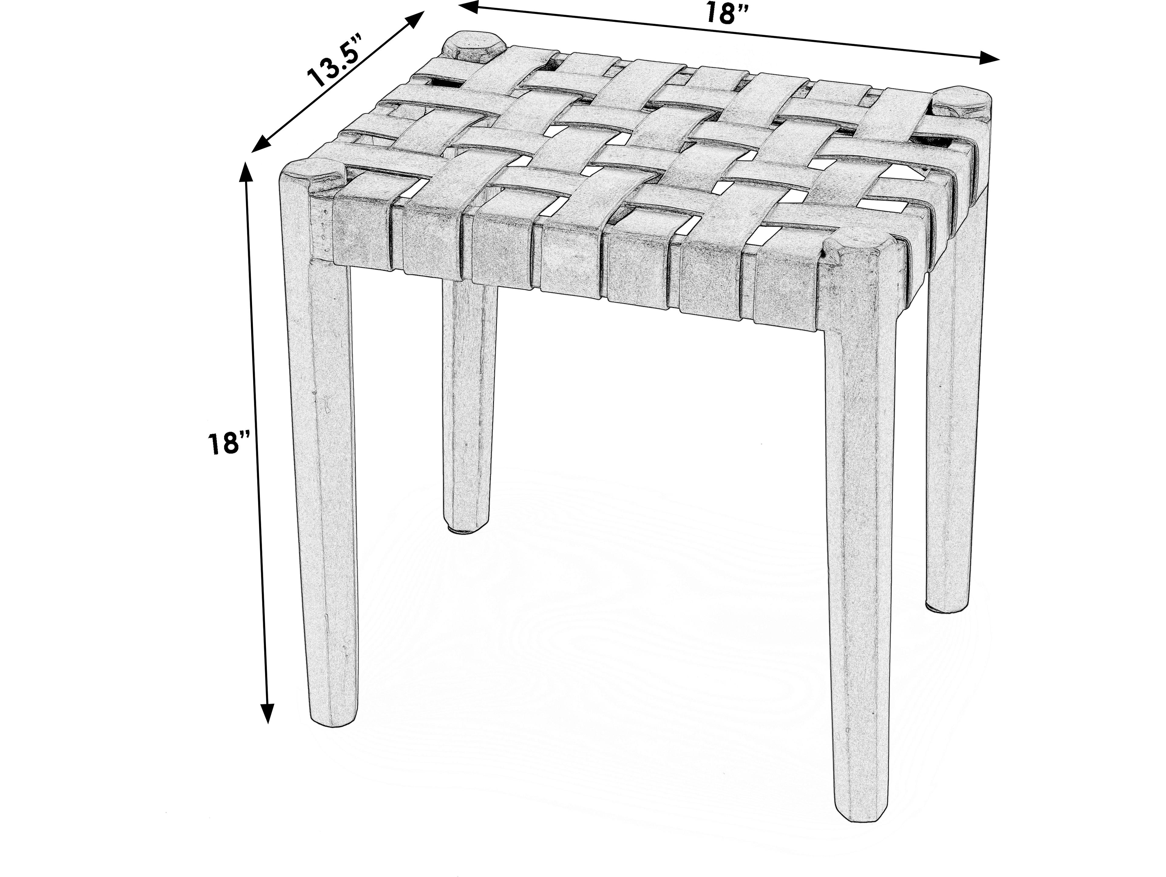 Butler Kerry Brown Leather Accent Stool