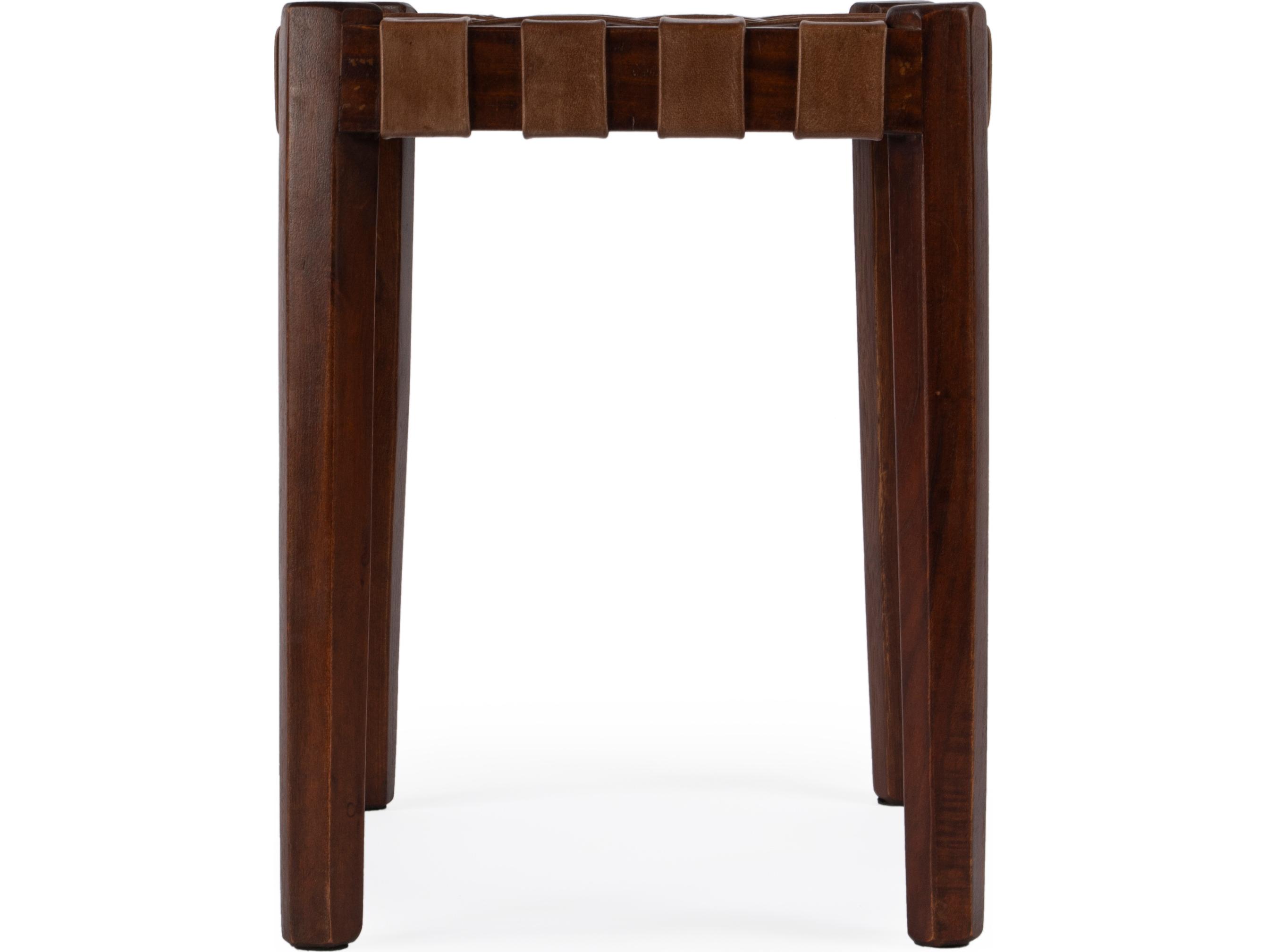 Butler Kerry Brown Leather Accent Stool