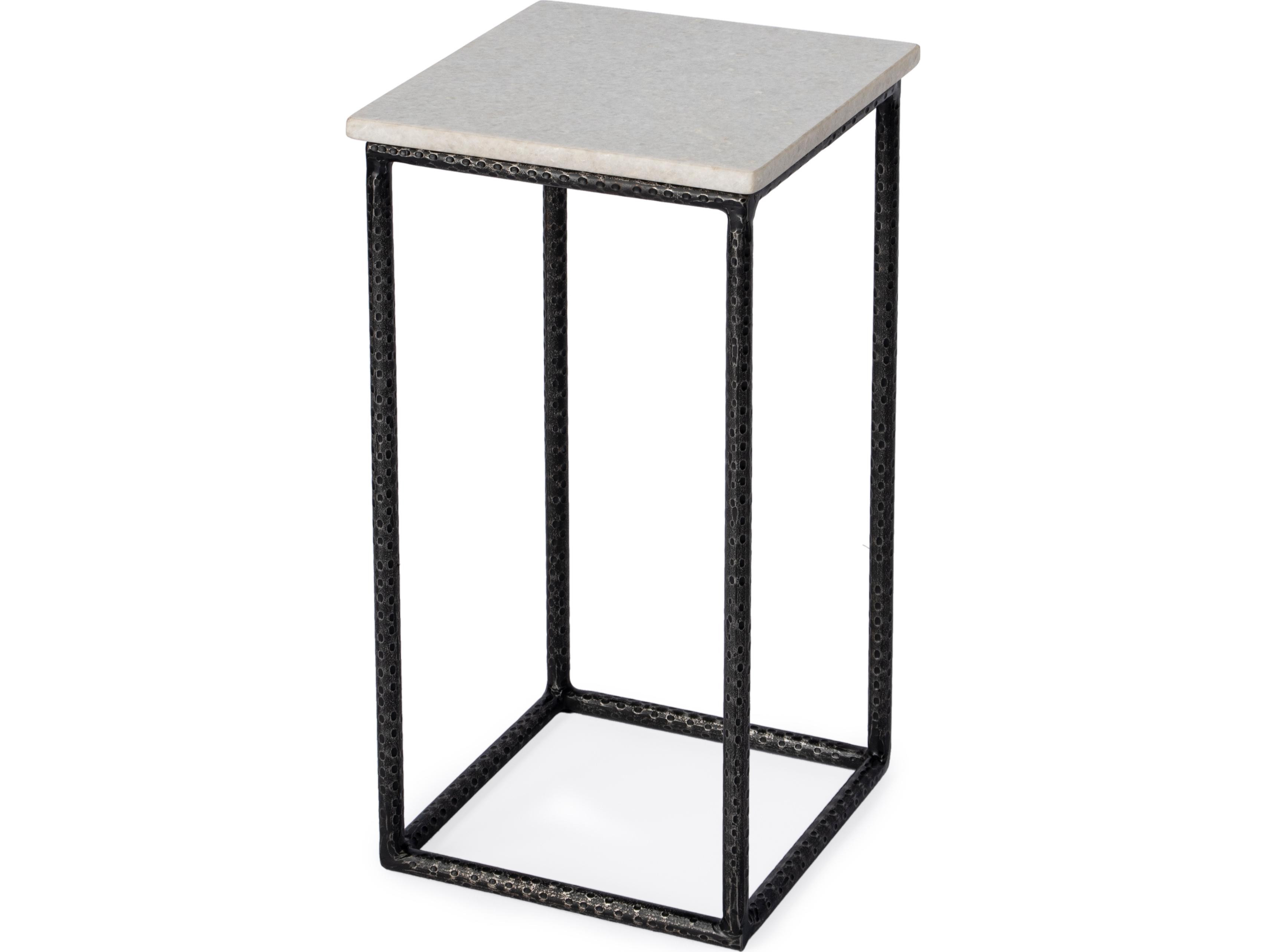 Butler Mabel Square Marble & Metal End Table