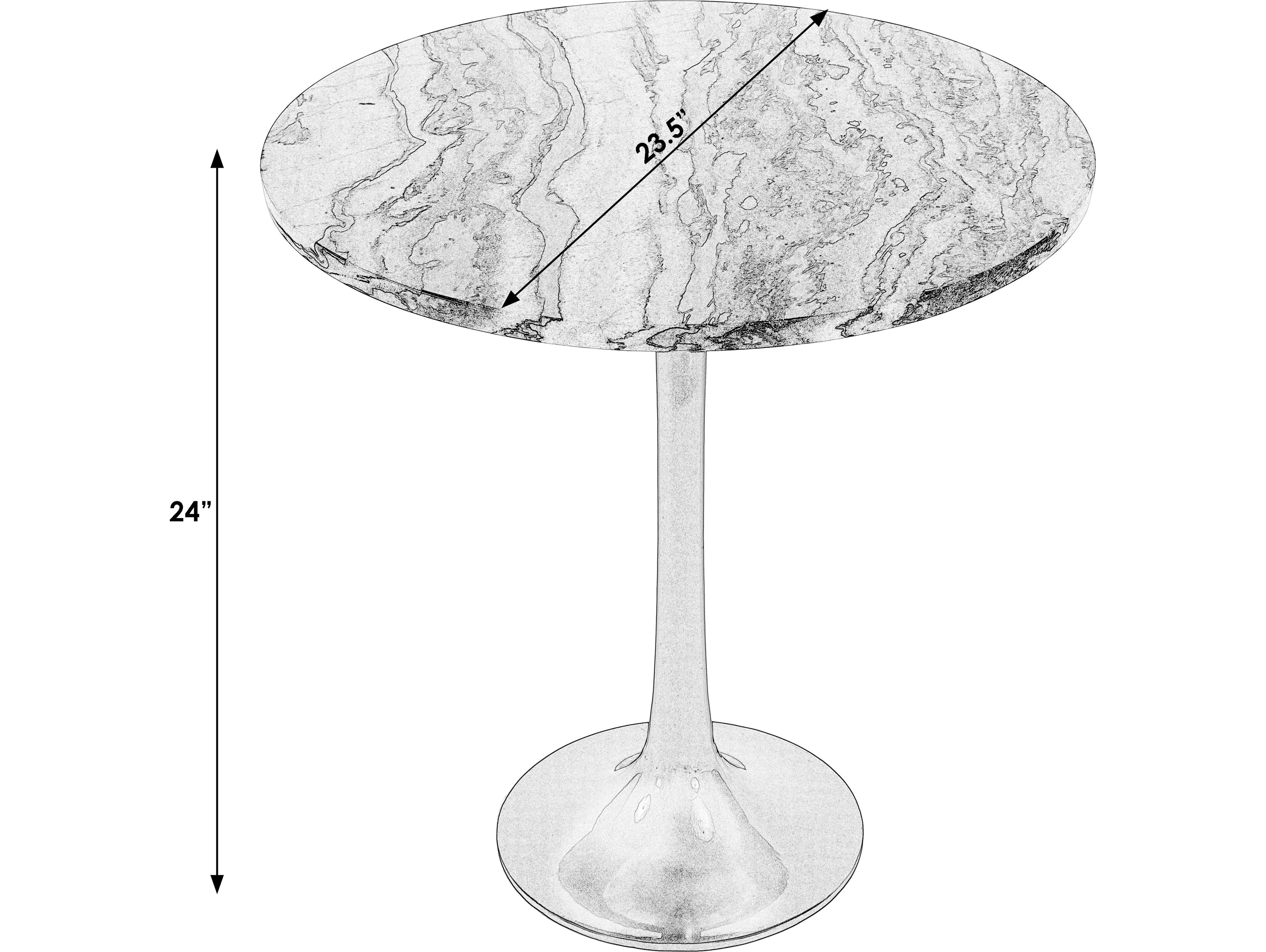 Butler Paxton Round Metal & Marble End Table