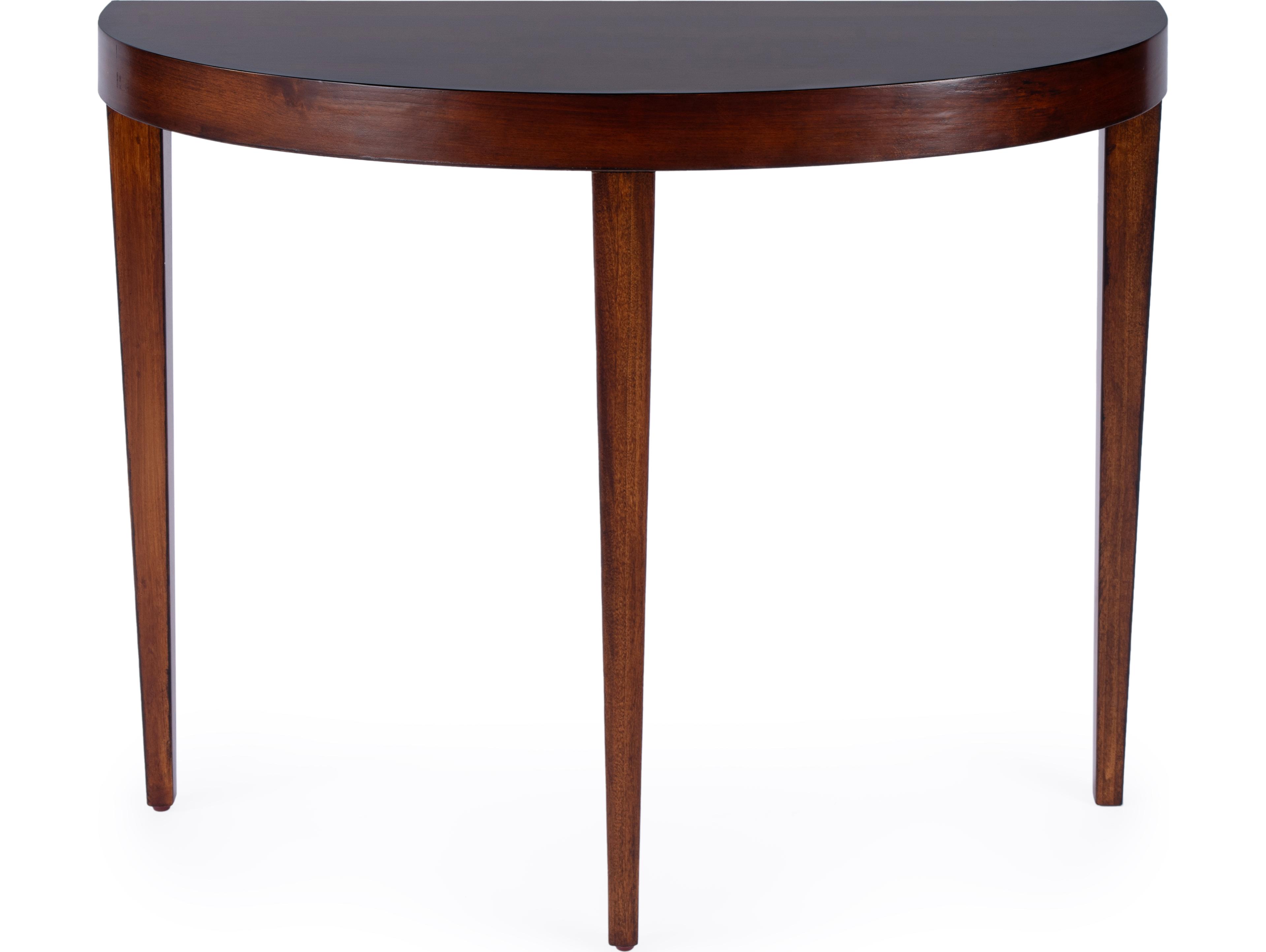 Butler Ingrid Demilune Wood Antique Cherry Console Table