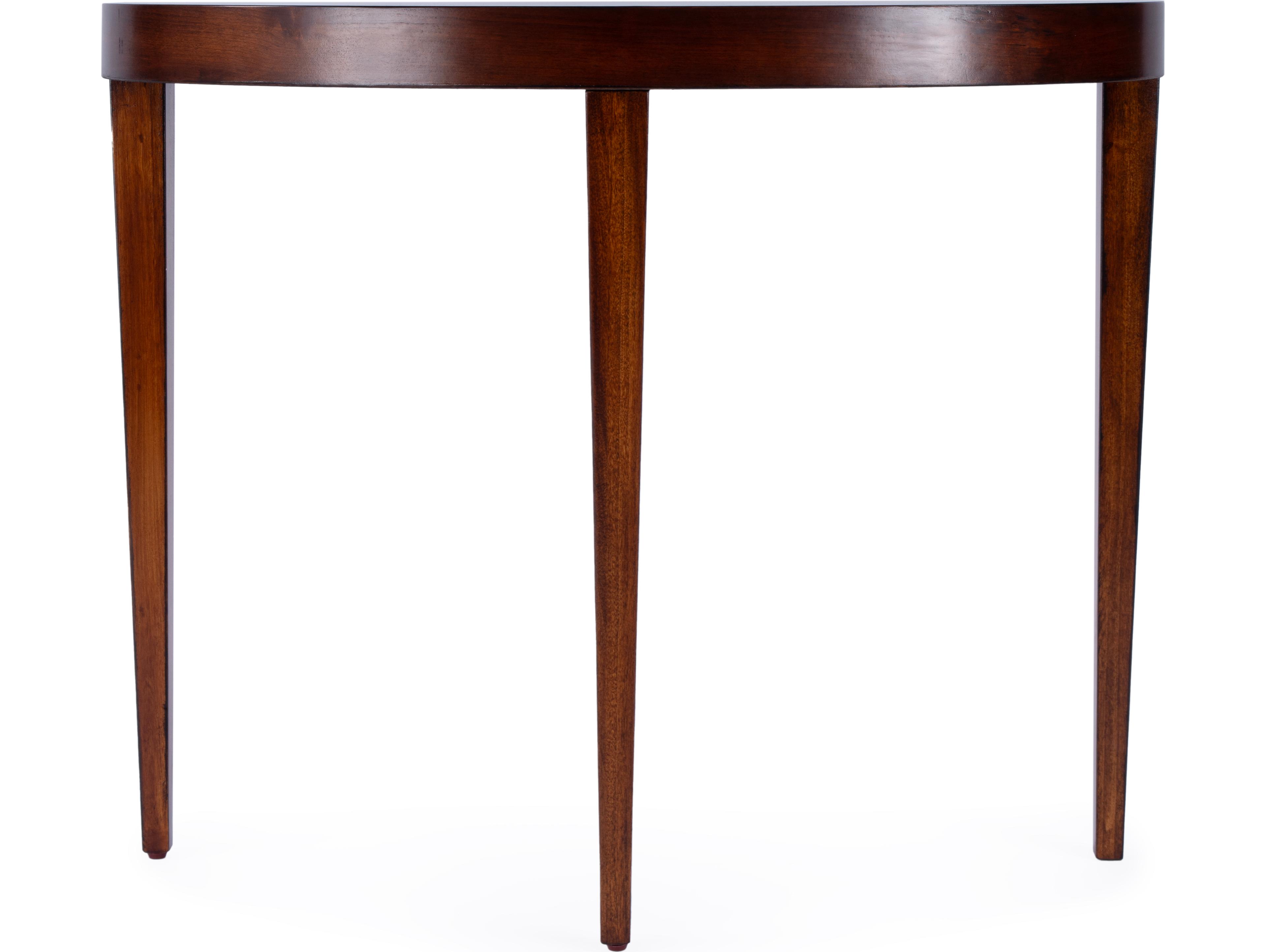Butler Ingrid Demilune Wood Antique Cherry Console Table