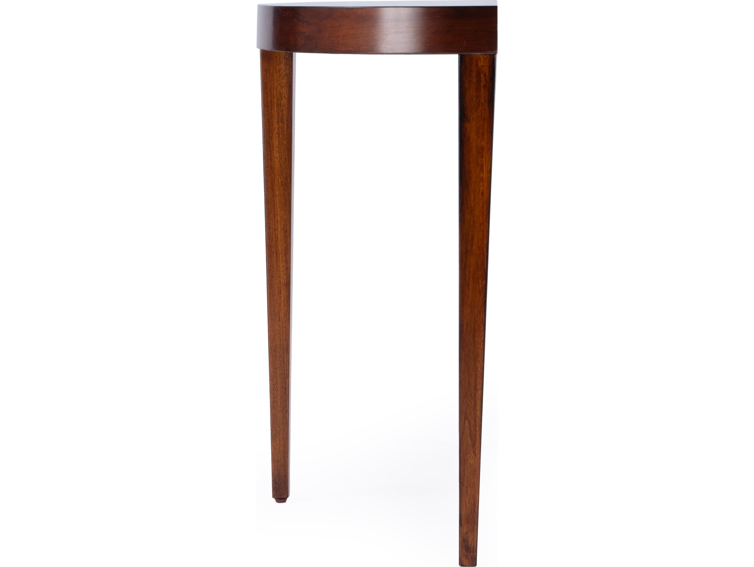 Butler Ingrid Demilune Wood Antique Cherry Console Table