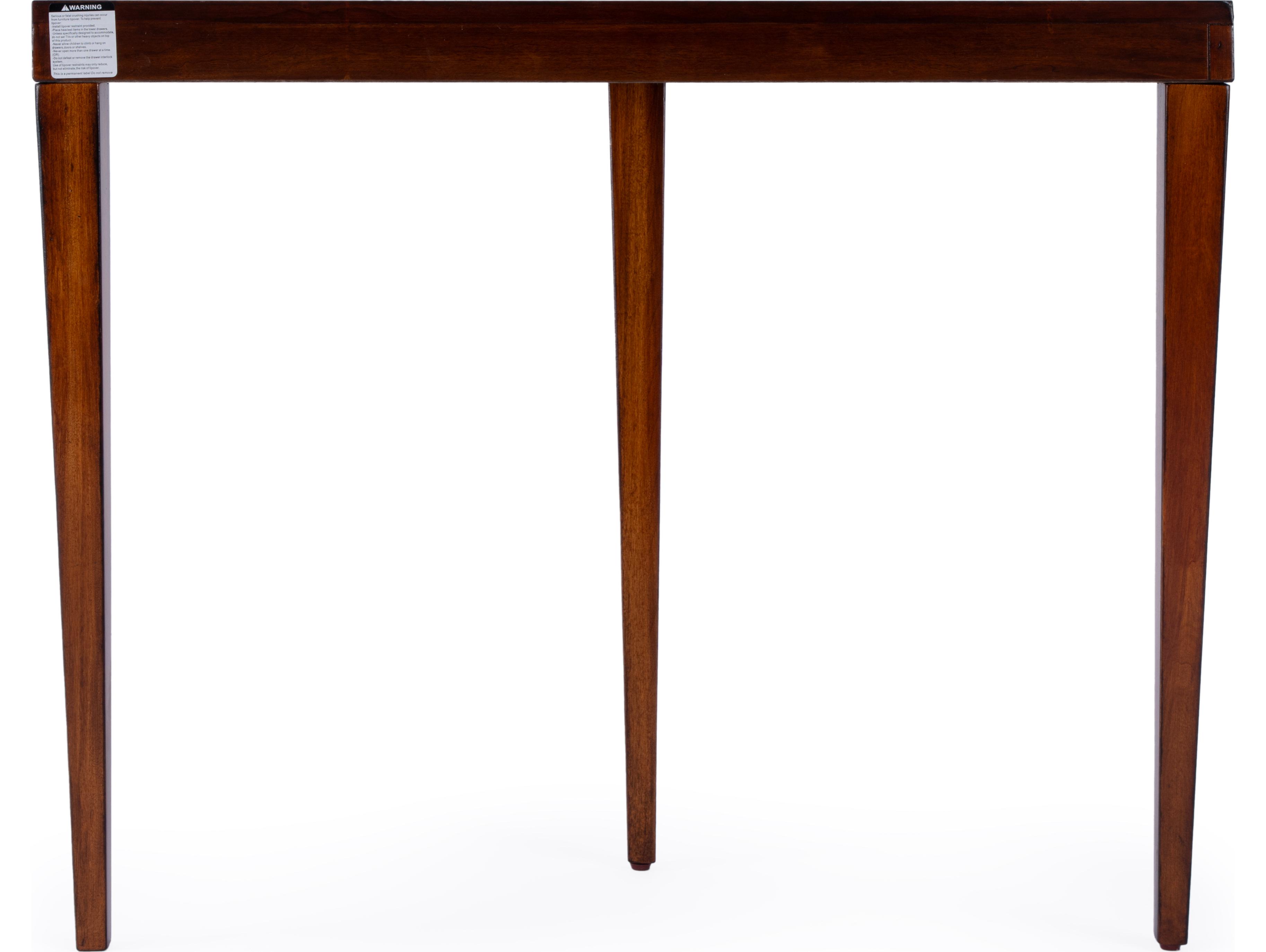 Butler Ingrid Demilune Wood Antique Cherry Console Table