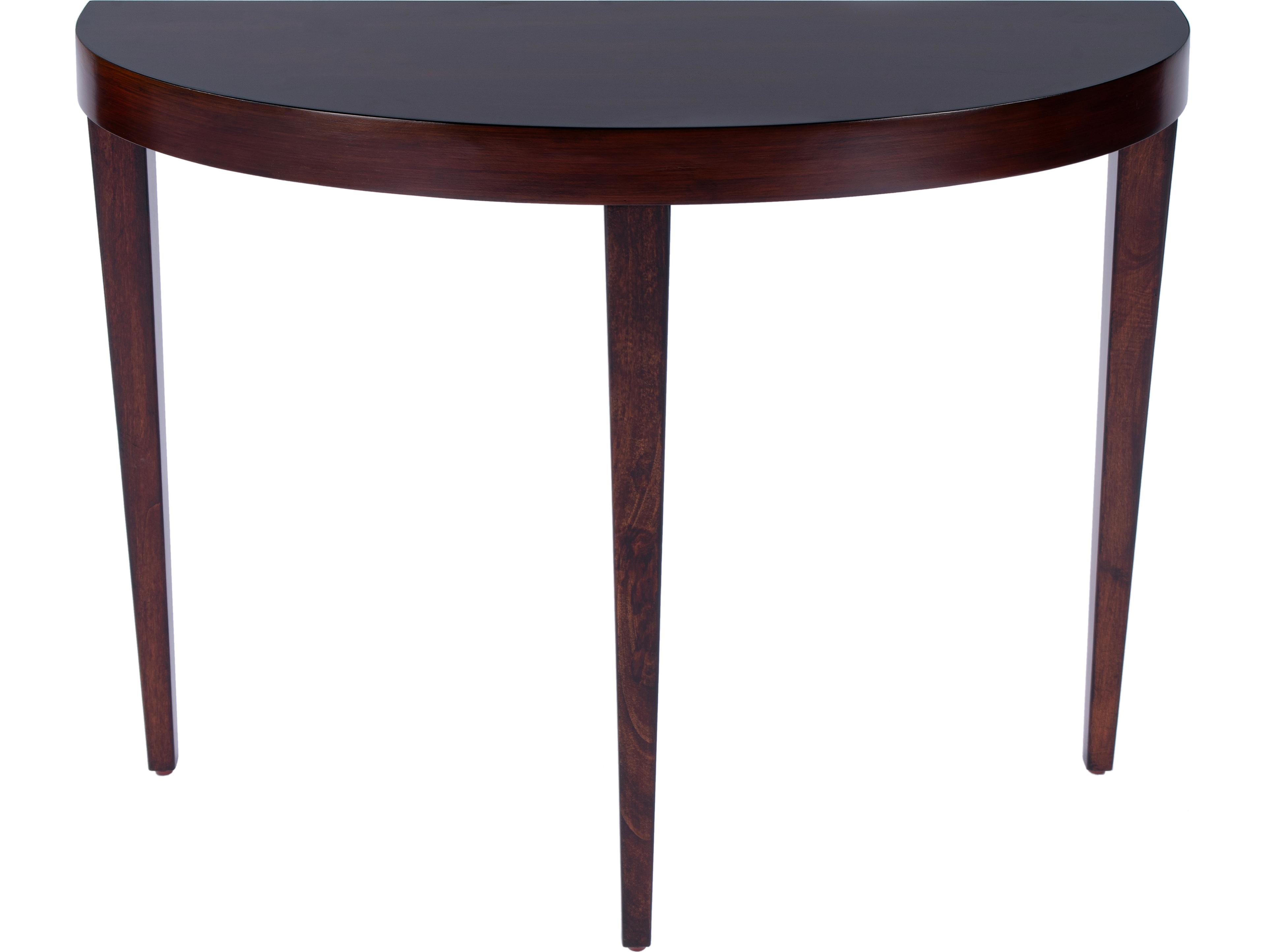 Butler Ingrid Demilune Wood Traditional Burl Console Table