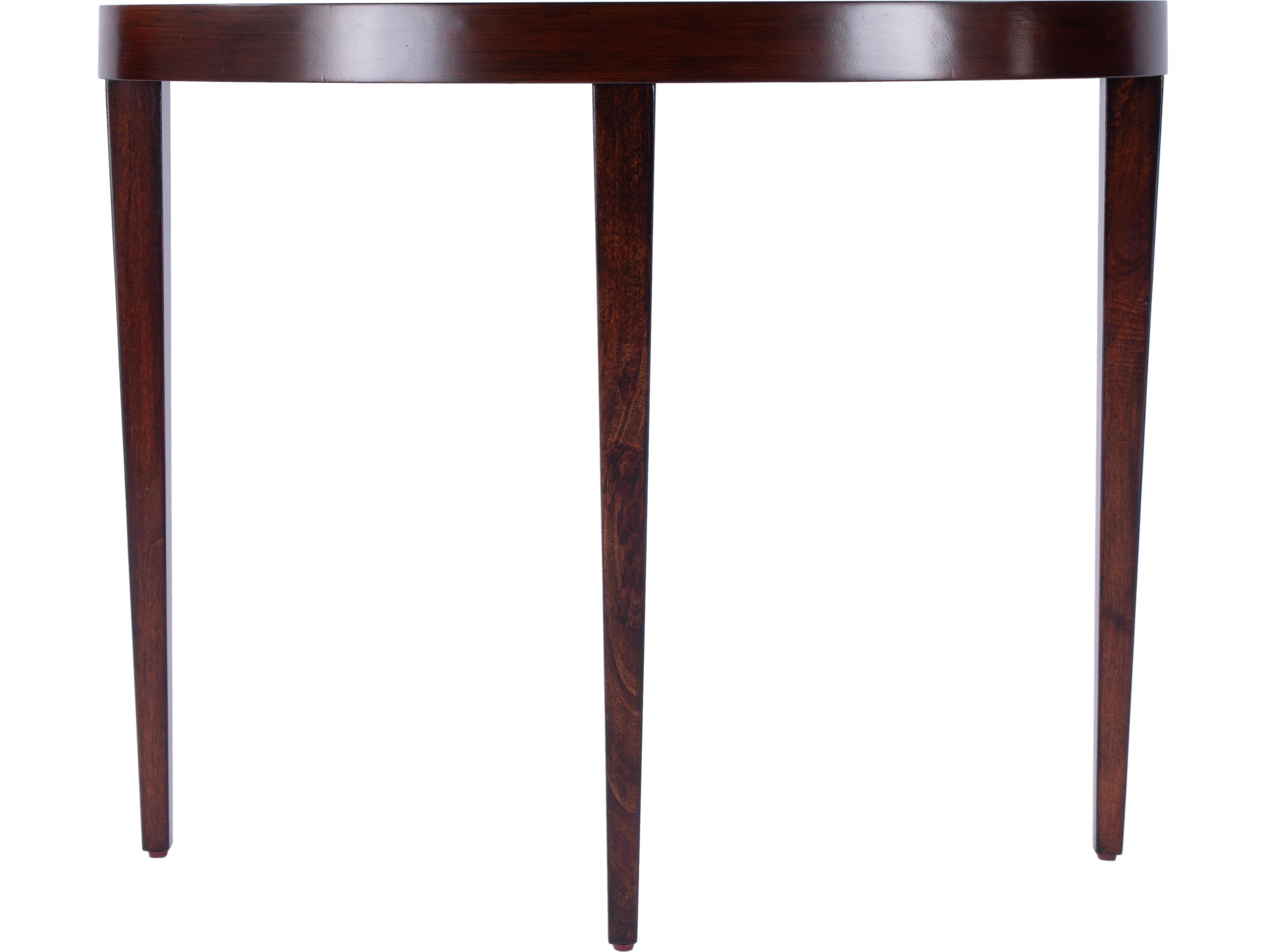 Butler Ingrid Demilune Wood Traditional Burl Console Table