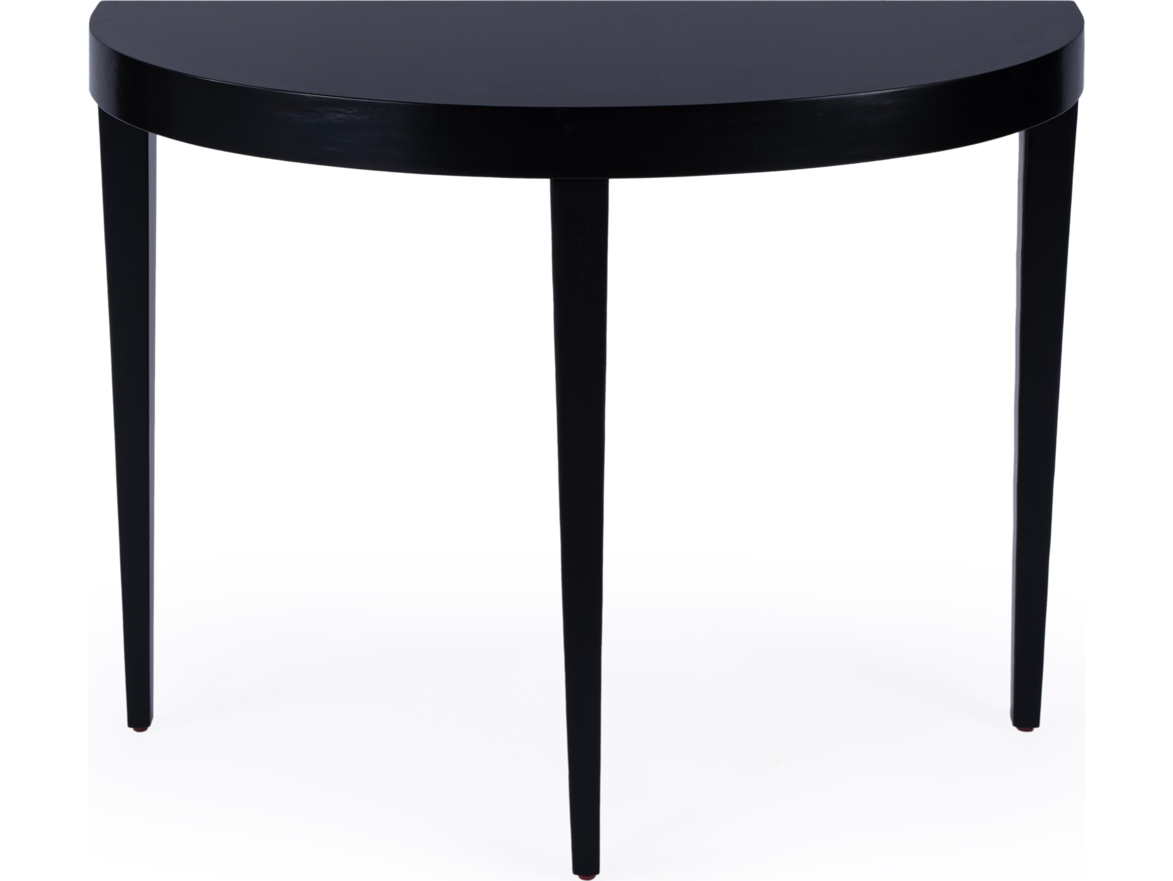 Butler Ingrid Demilune Wood Black Licorice Console Table