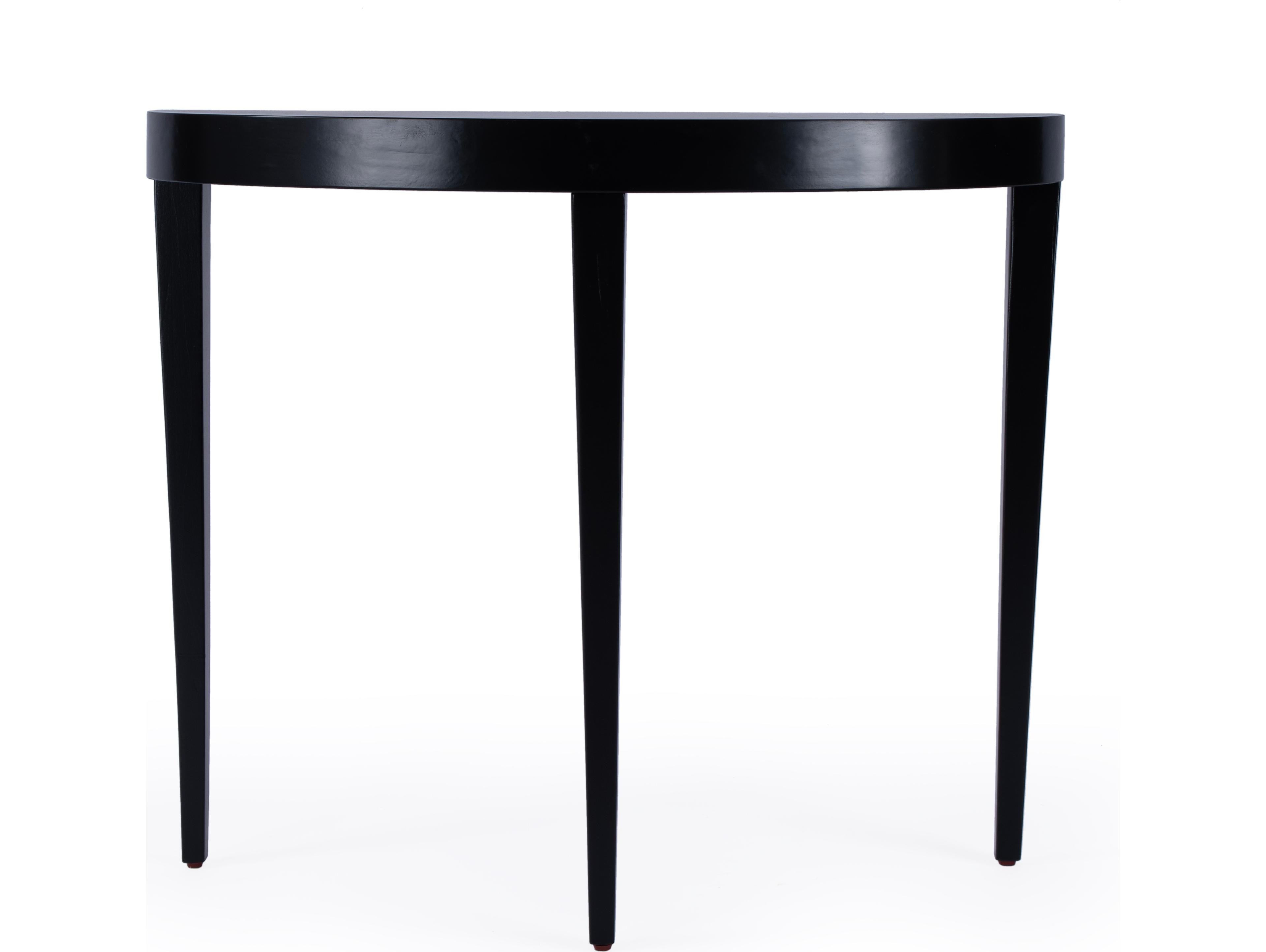 Butler Ingrid Demilune Wood Black Licorice Console Table
