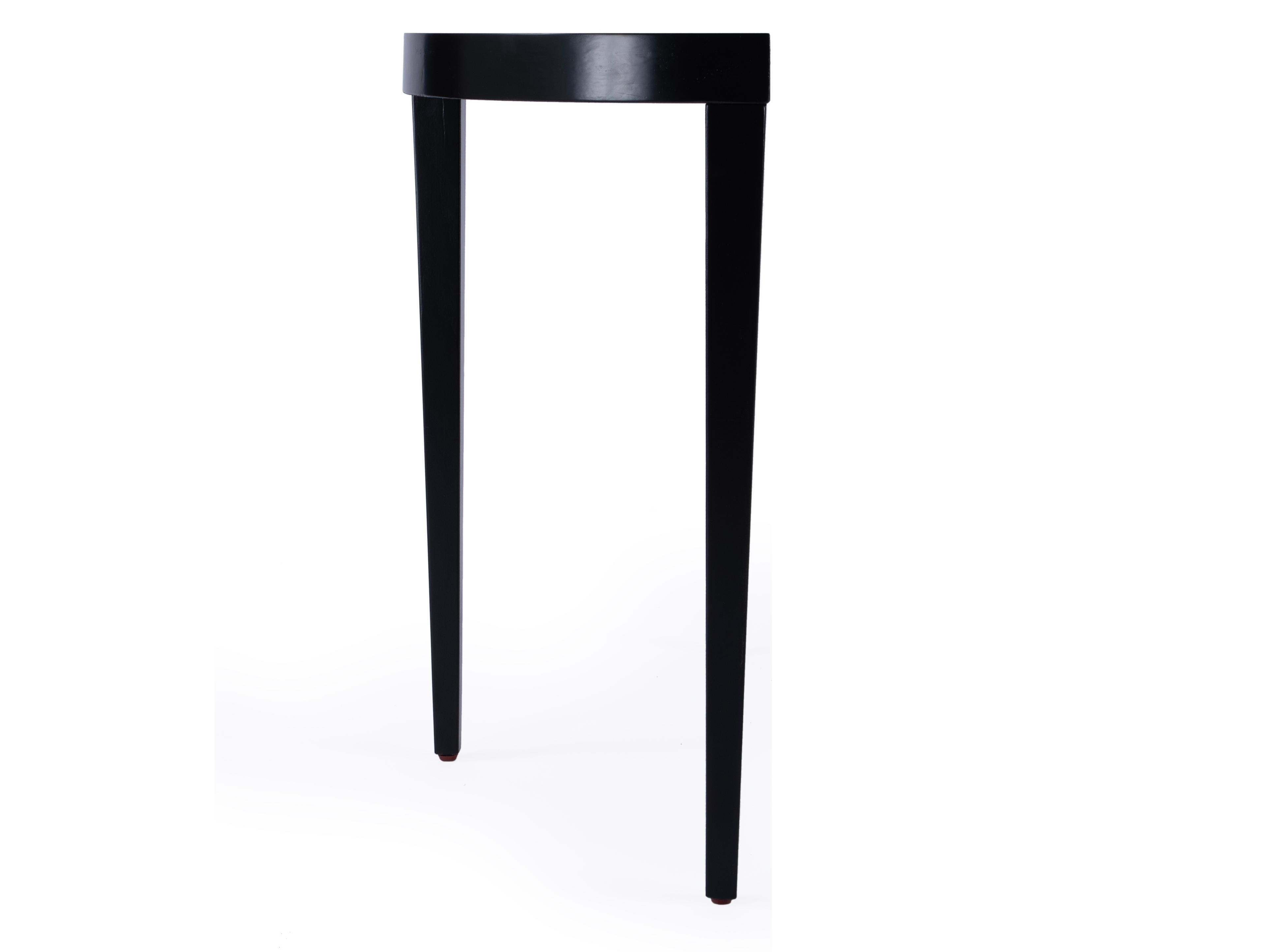 Butler Ingrid Demilune Wood Black Licorice Console Table