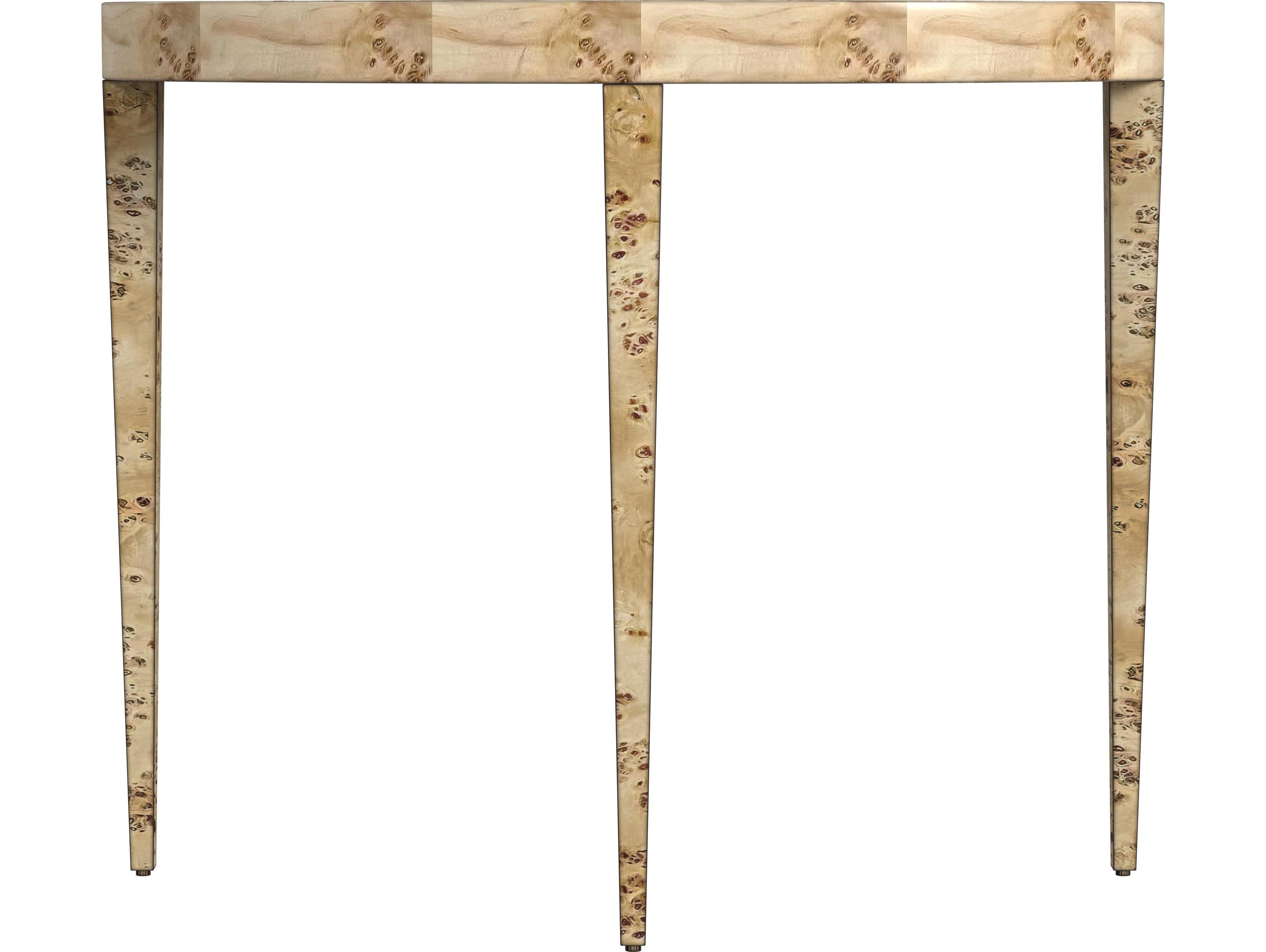 Butler Ingrid Demilune Wood Light Burl Console Table