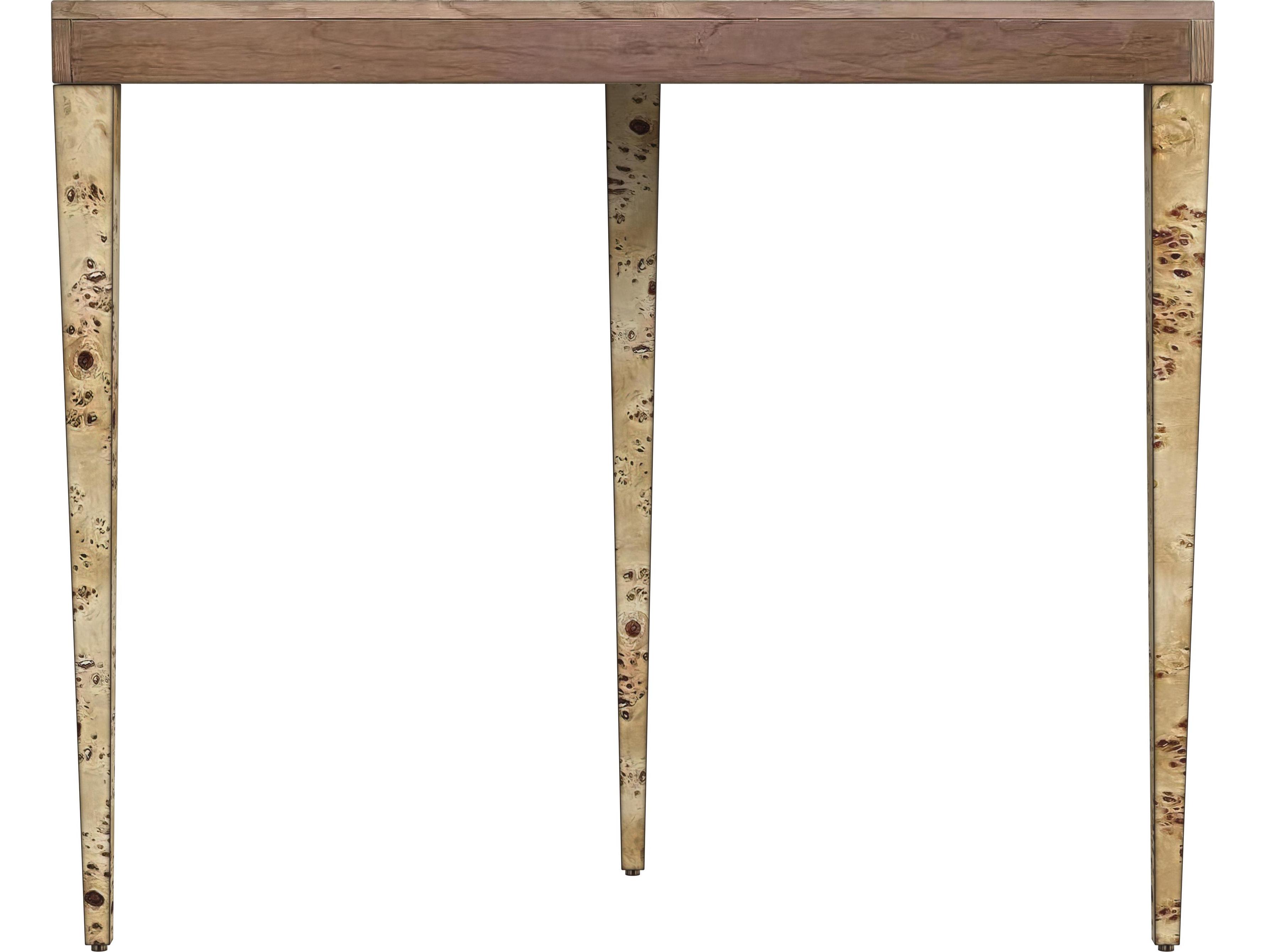 Butler Ingrid Demilune Wood Light Burl Console Table