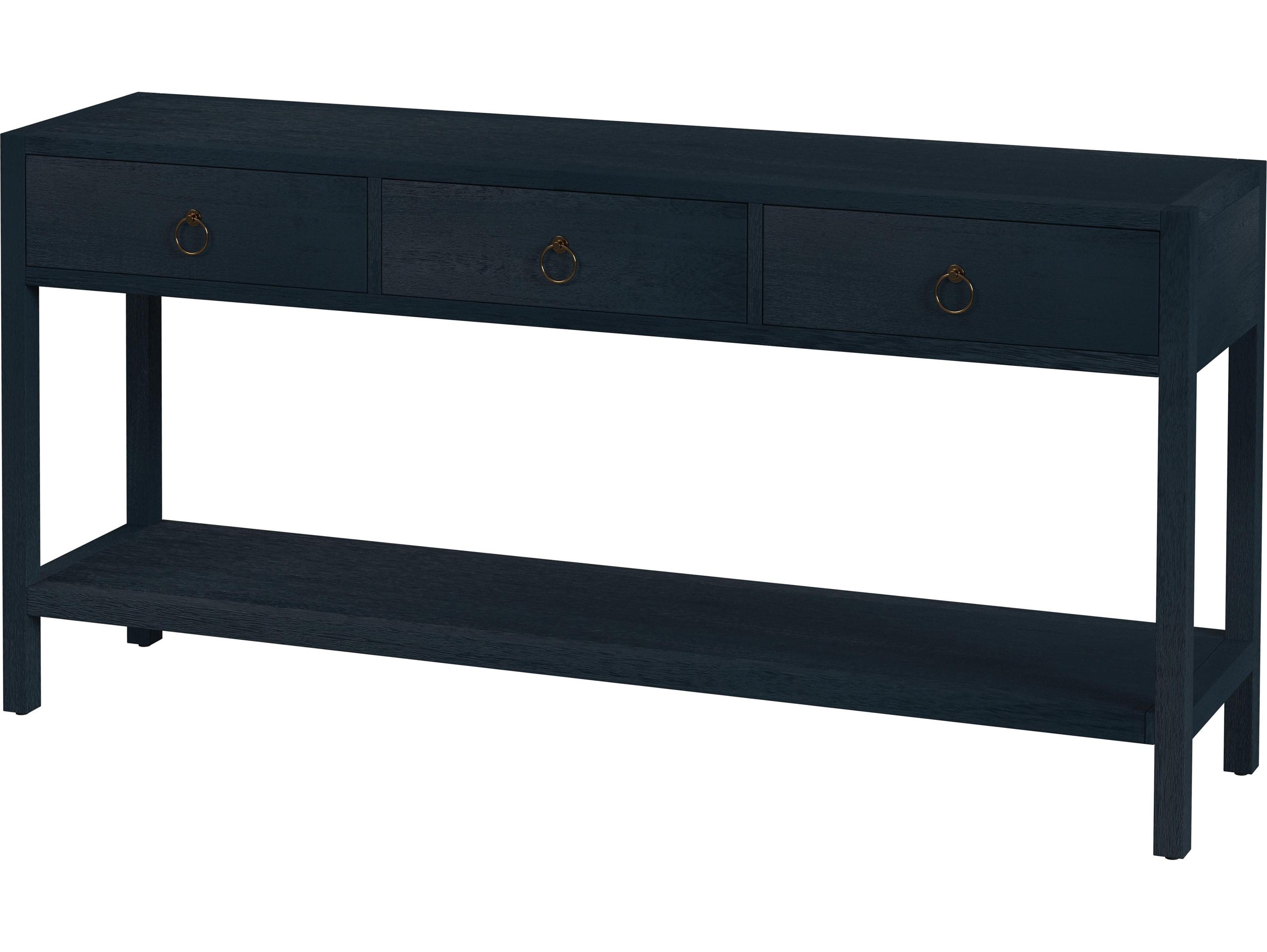 Butler Lark Rectangular Wood Navy Blue Console Table