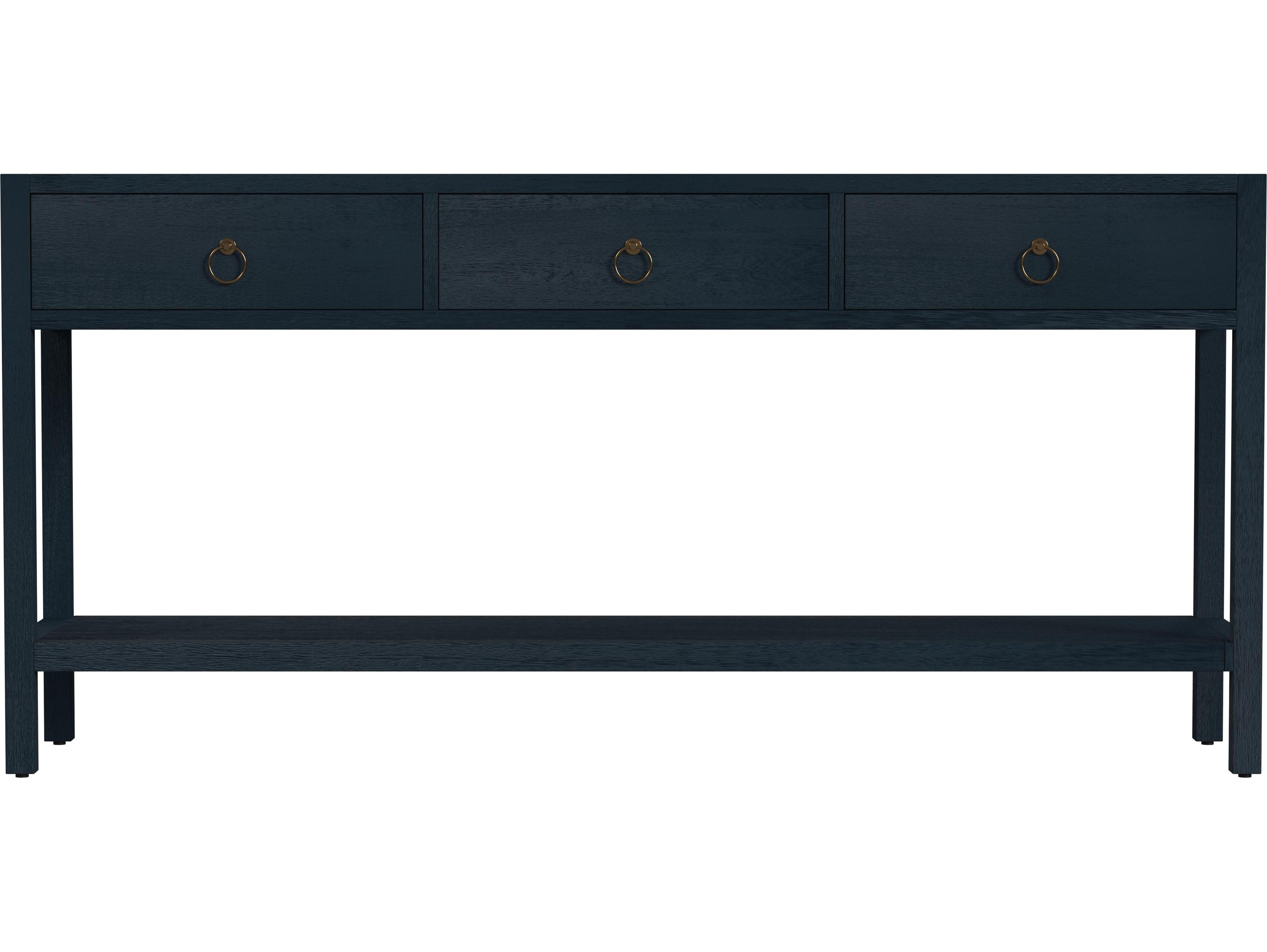 Butler Lark Rectangular Wood Navy Blue Console Table