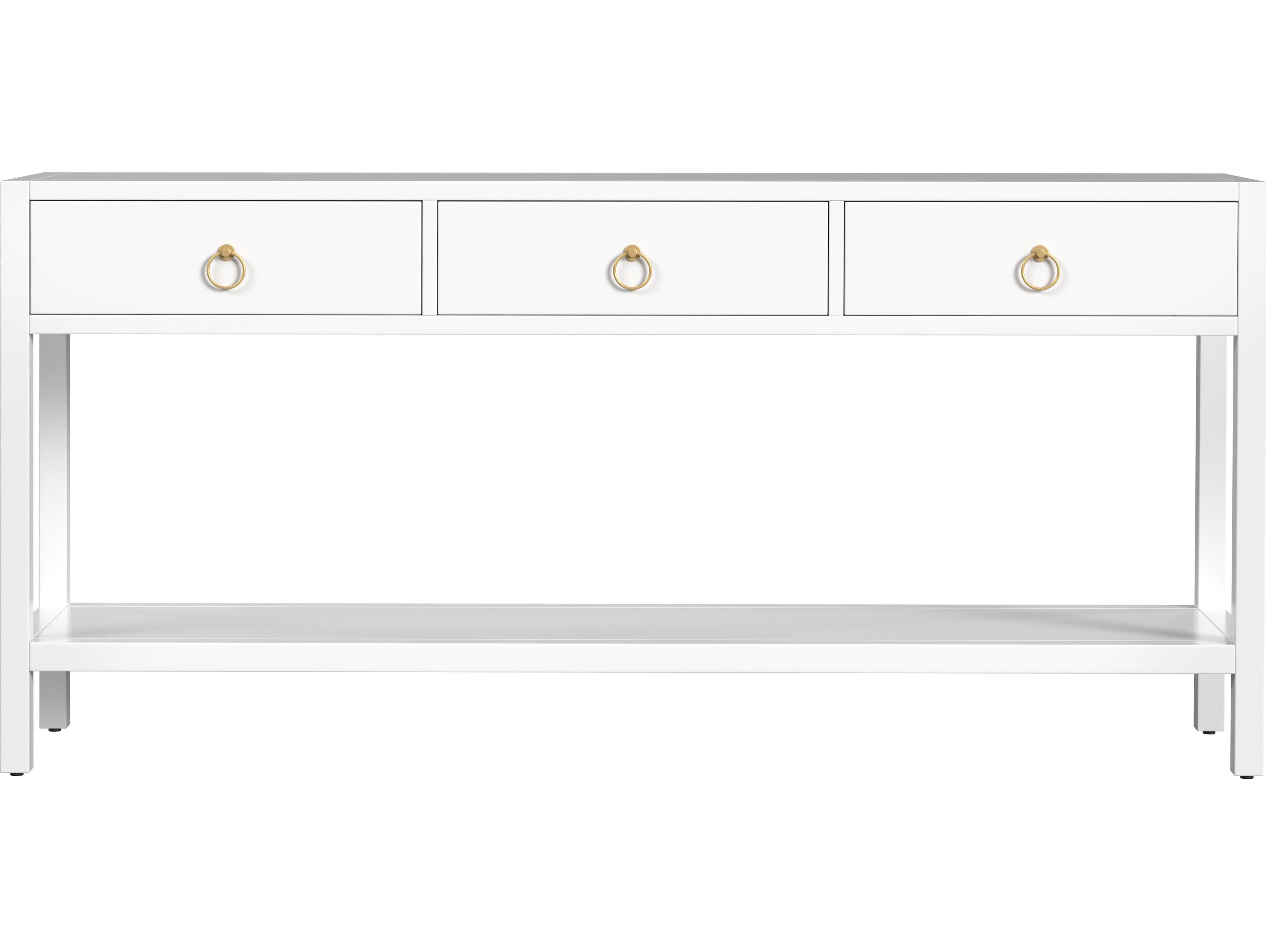 Butler Lark Rectangular Wood White Console Table