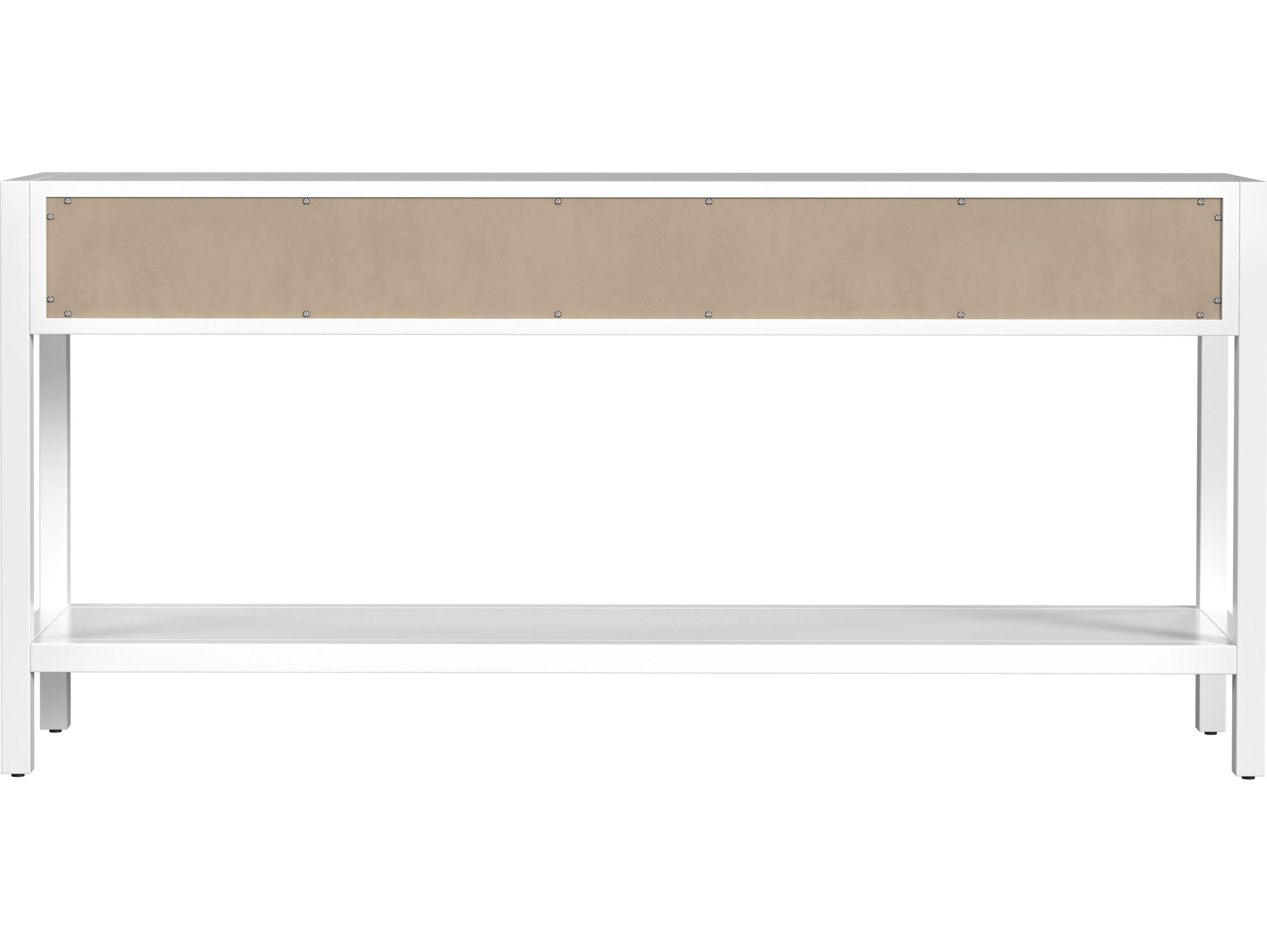 Butler Lark Rectangular Wood White Console Table