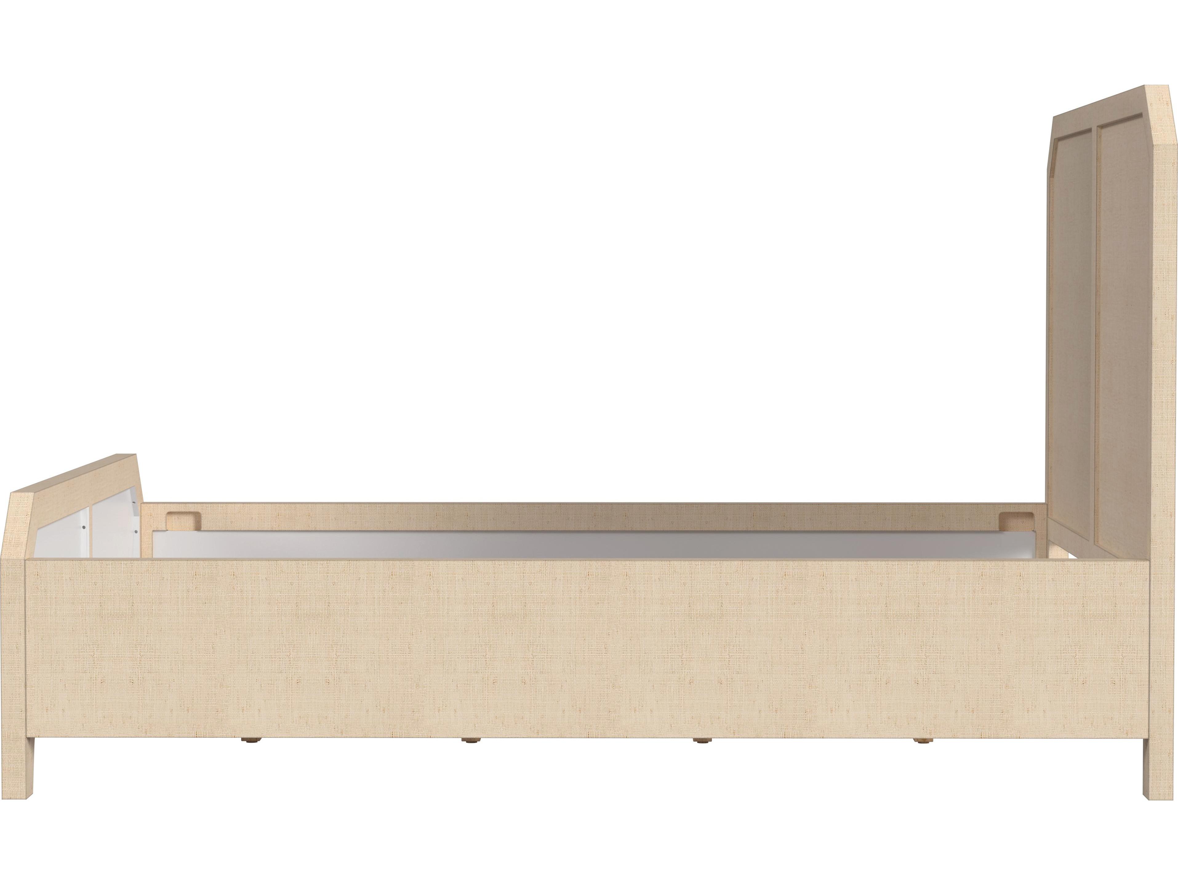 Butler Bar Harbor Natural Raffia Wood Queen Panel Bed