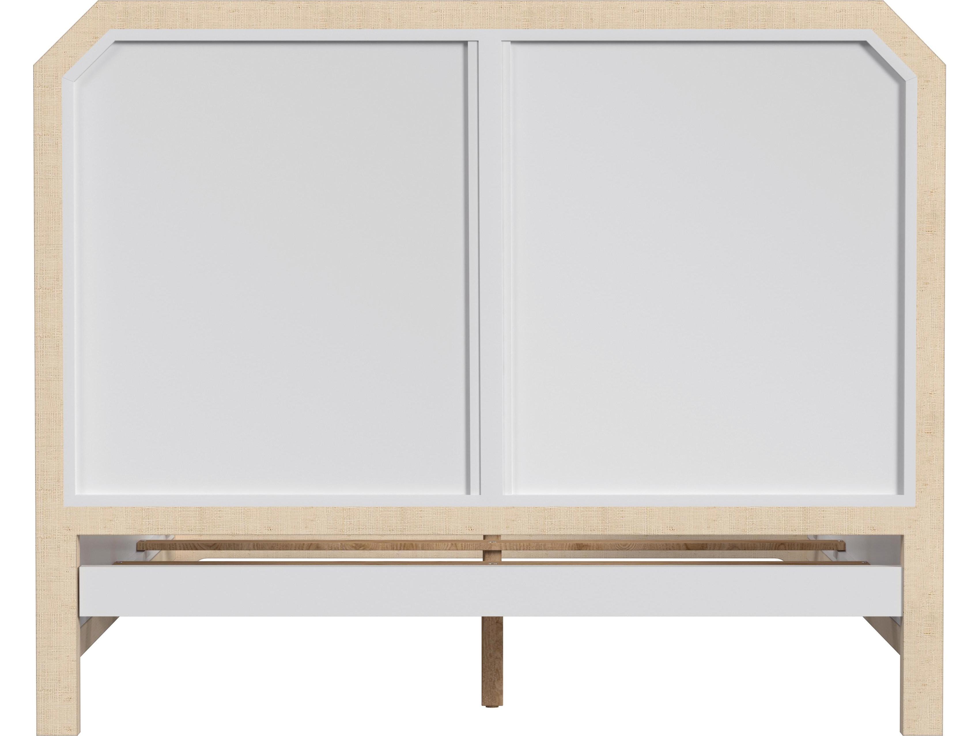 Butler Bar Harbor Natural Raffia Wood Queen Panel Bed