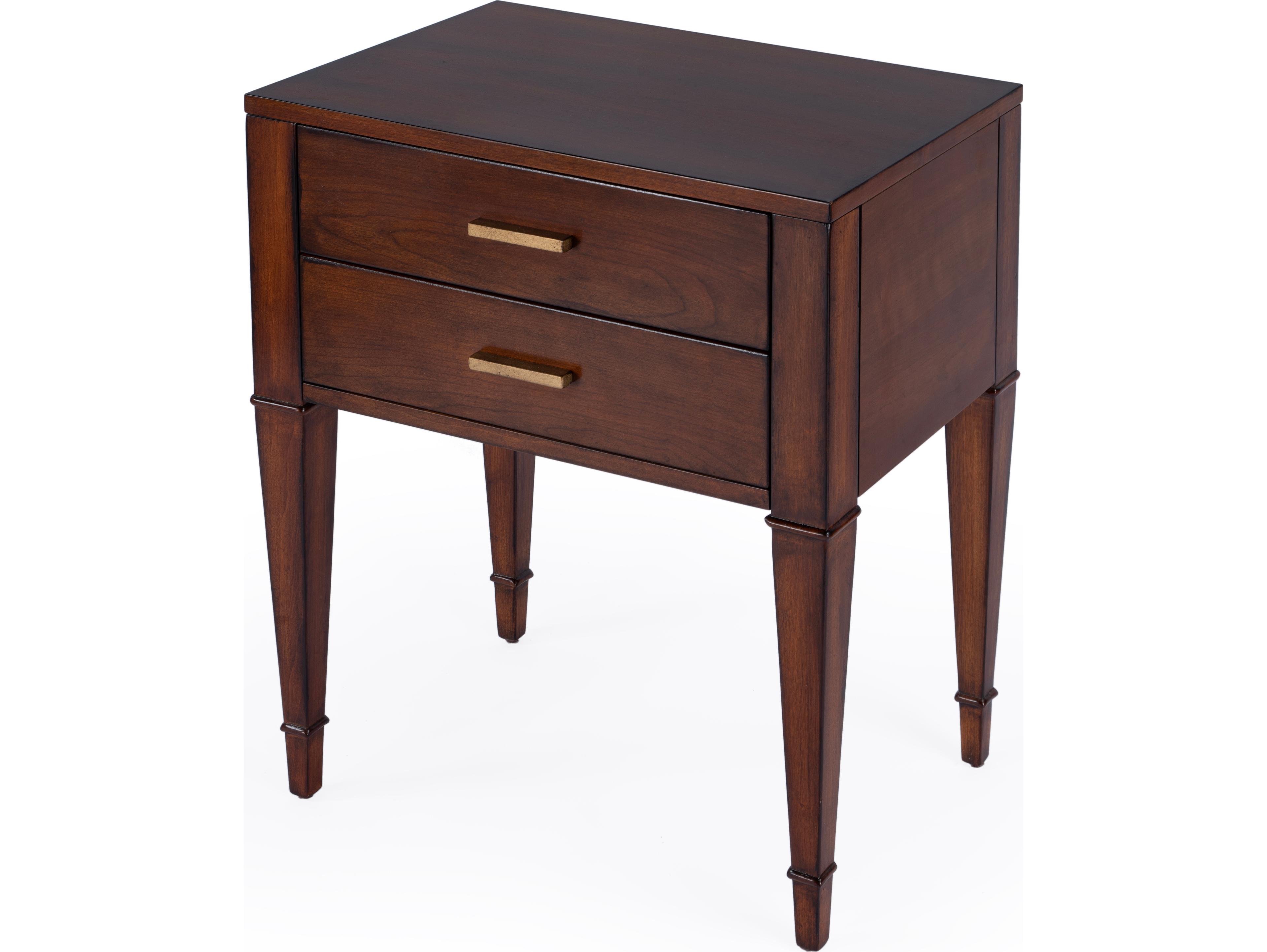 Butler Kai Rectangular Wood Antique Cherry End Table