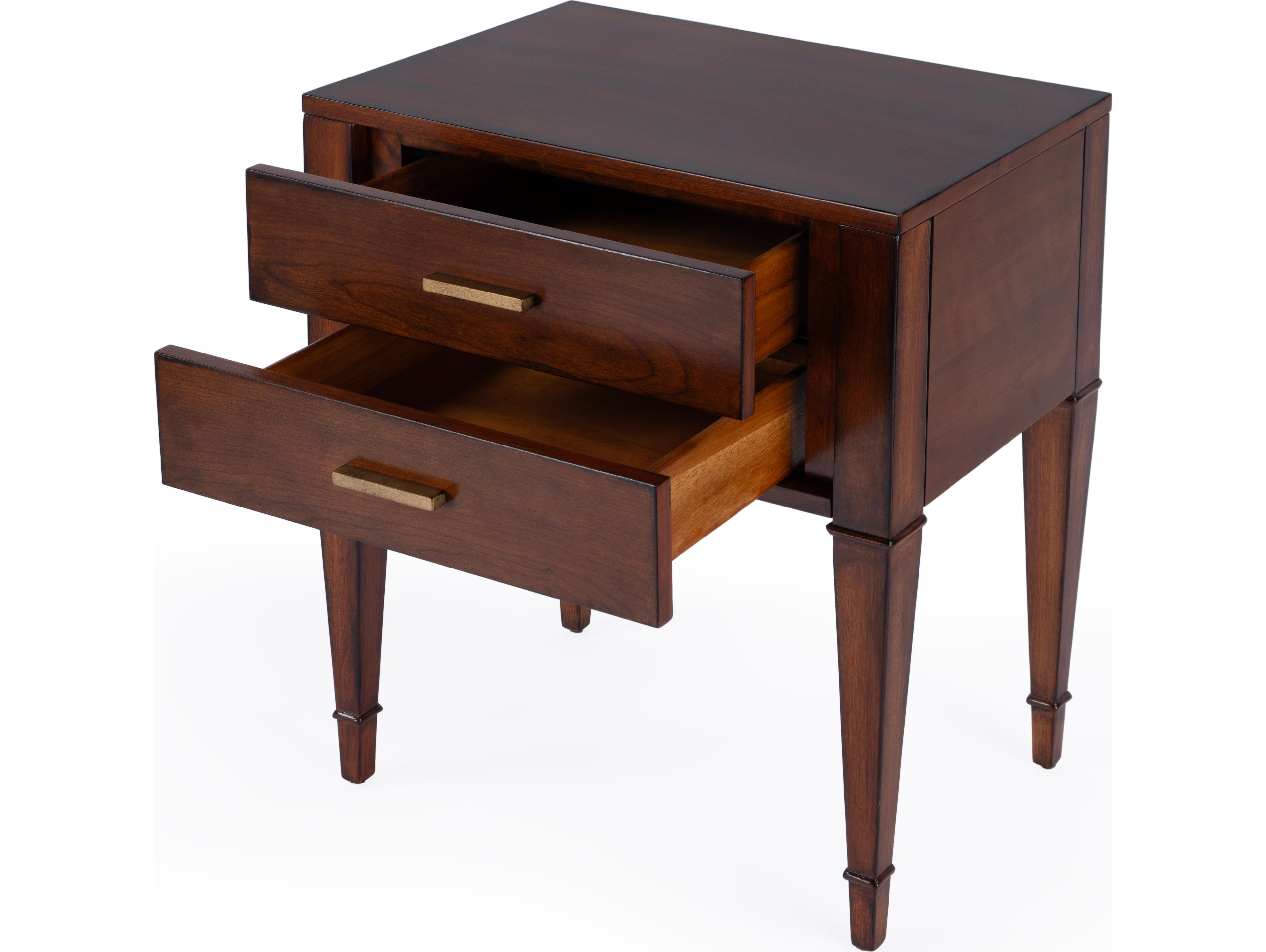 Butler Kai Rectangular Wood Antique Cherry End Table