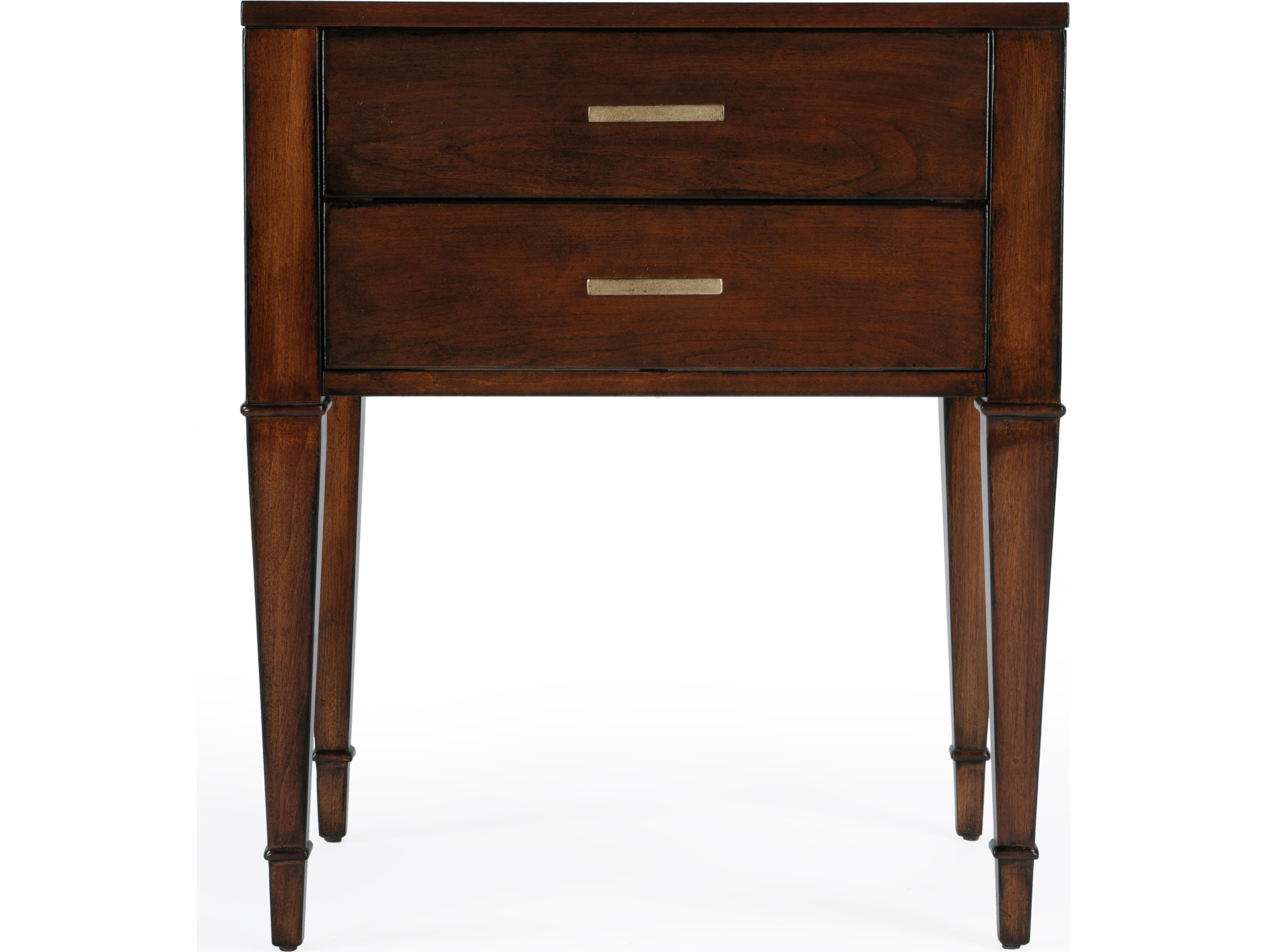 Butler Kai Rectangular Wood Antique Cherry End Table