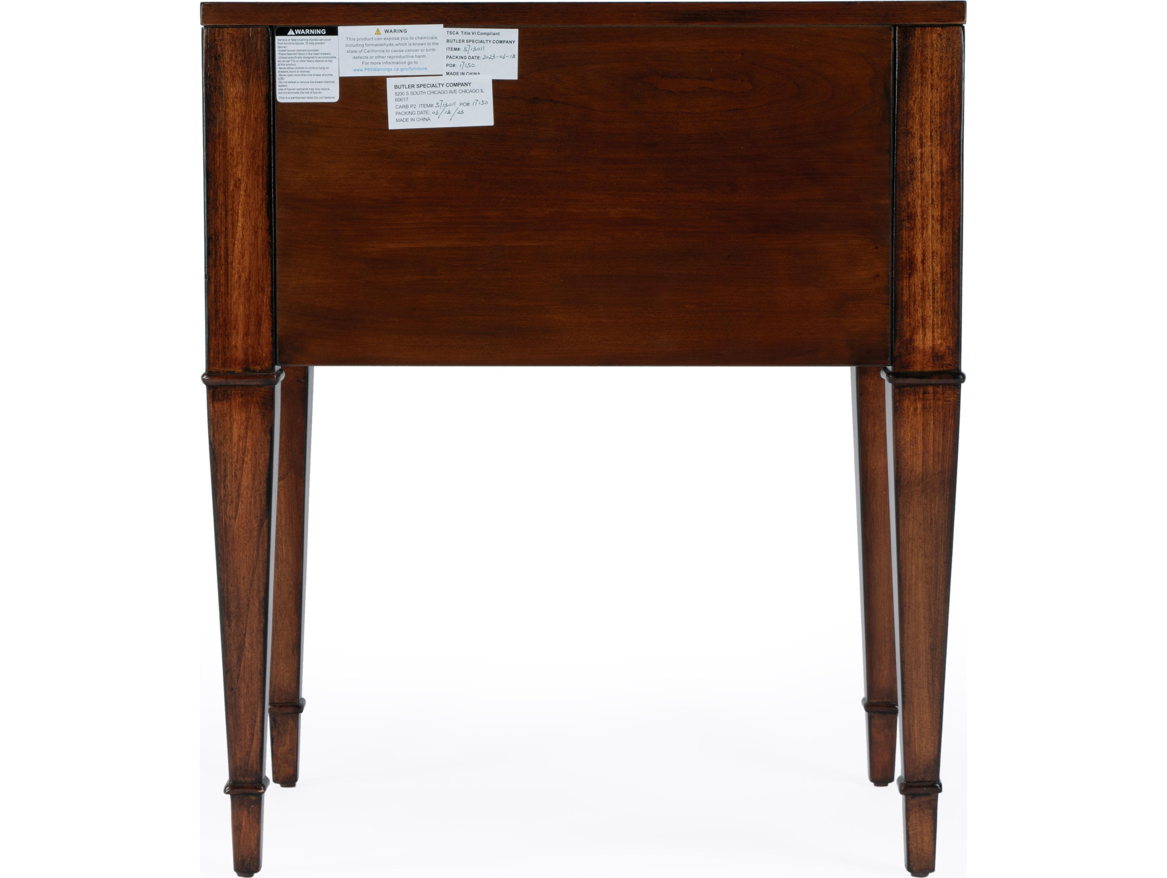 Butler Kai Rectangular Wood Antique Cherry End Table