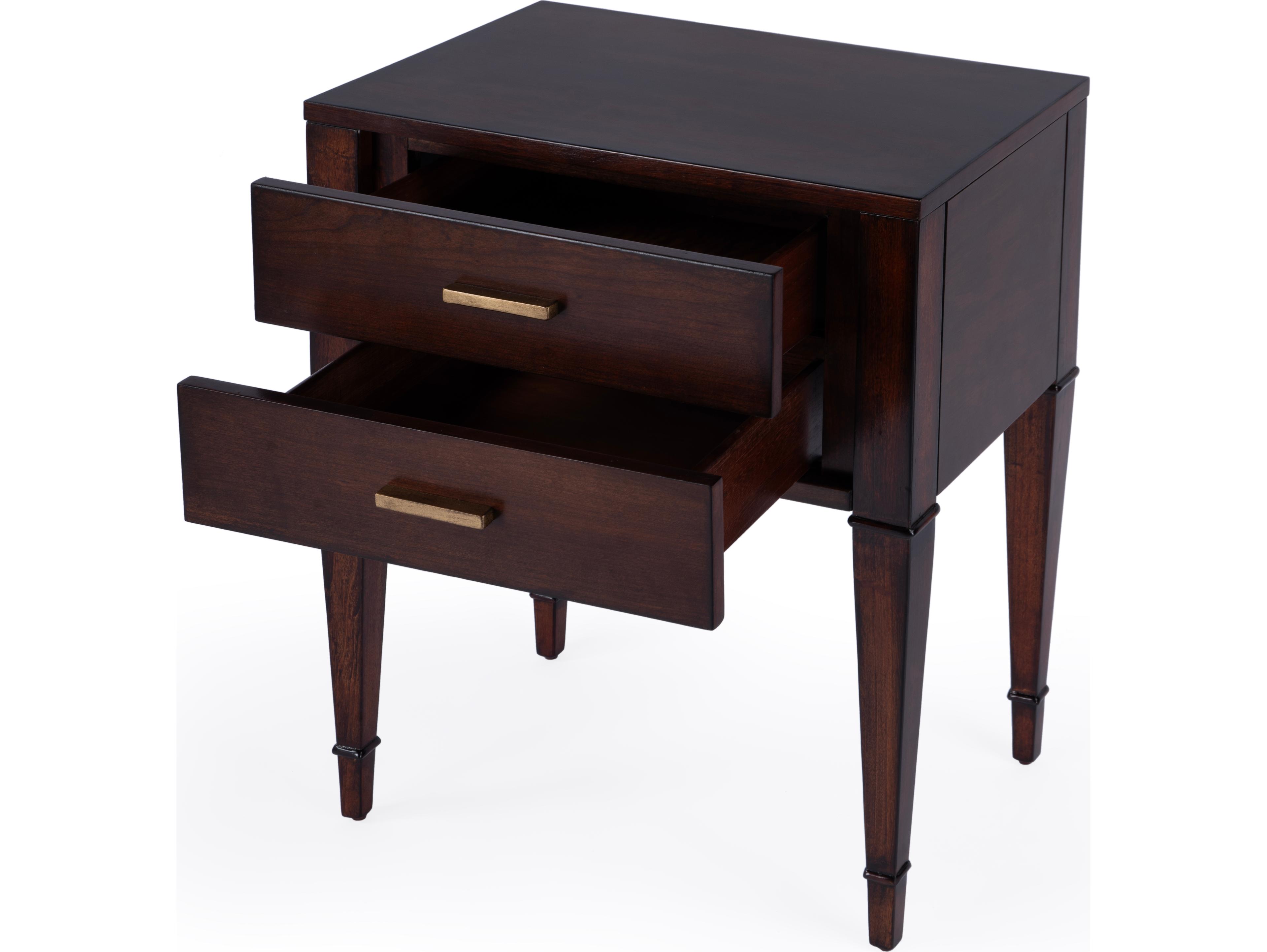 Butler Kai Rectangular Wood Cherry End Table