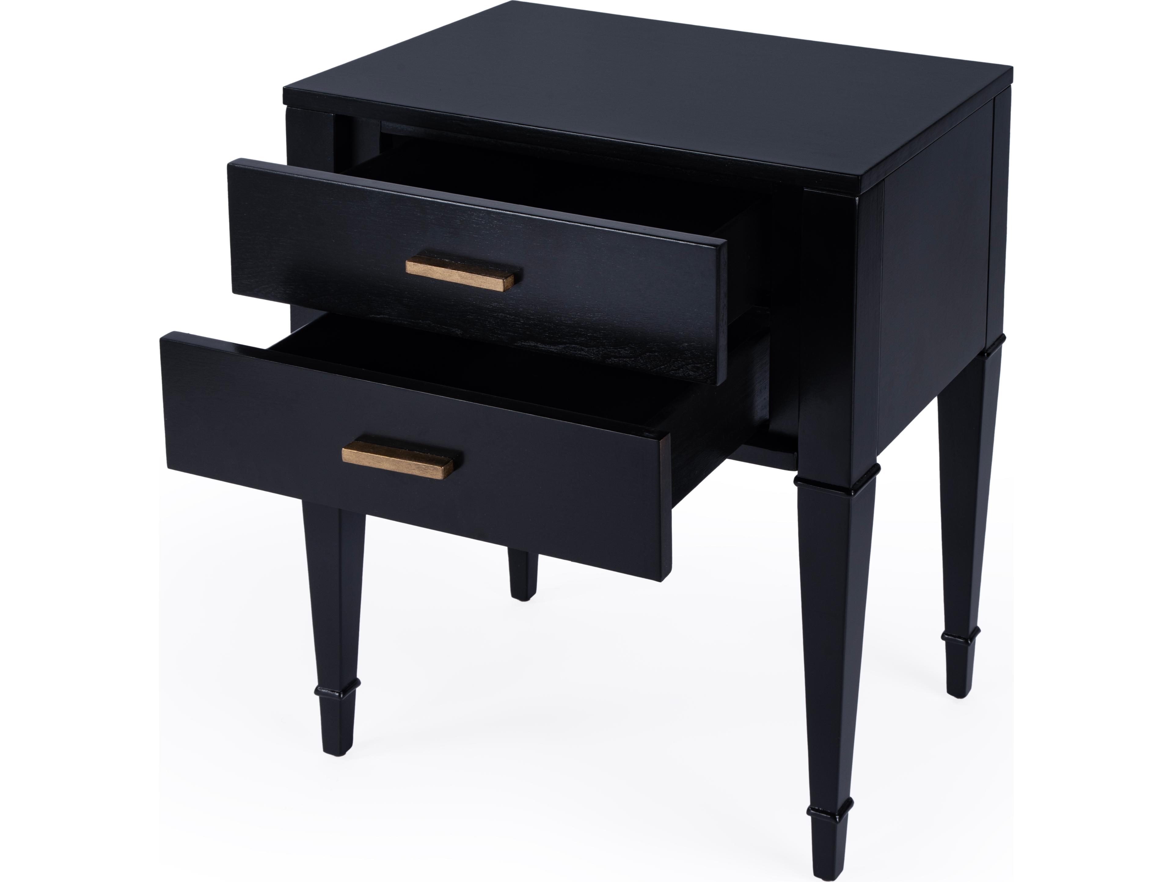 Butler Kai Rectangular Wood Black Licorice End Table